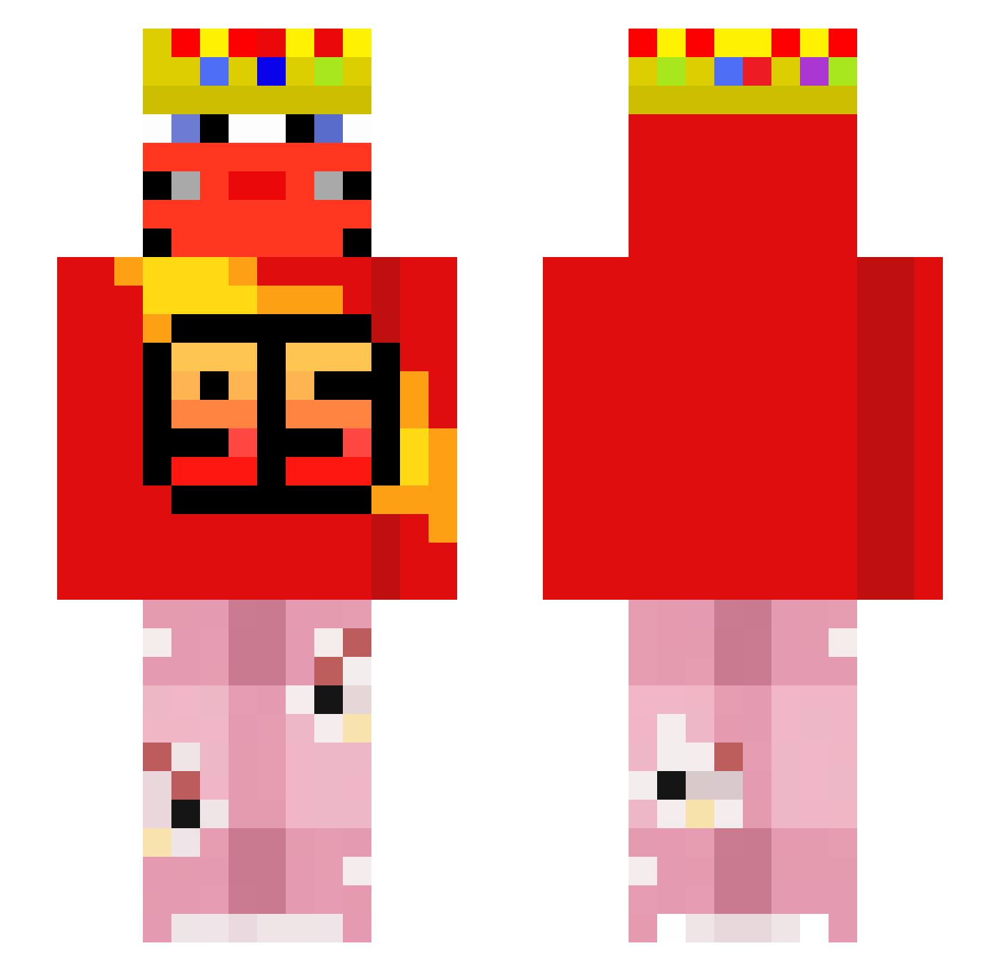 Hyd4aulikFuzzY Minecraft skin, front and back view