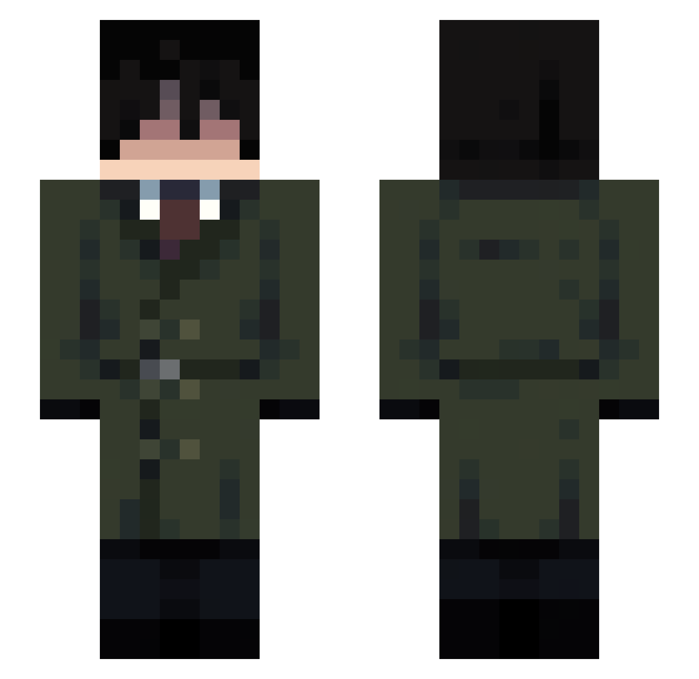 EmanPower Minecraft skin, front and back view