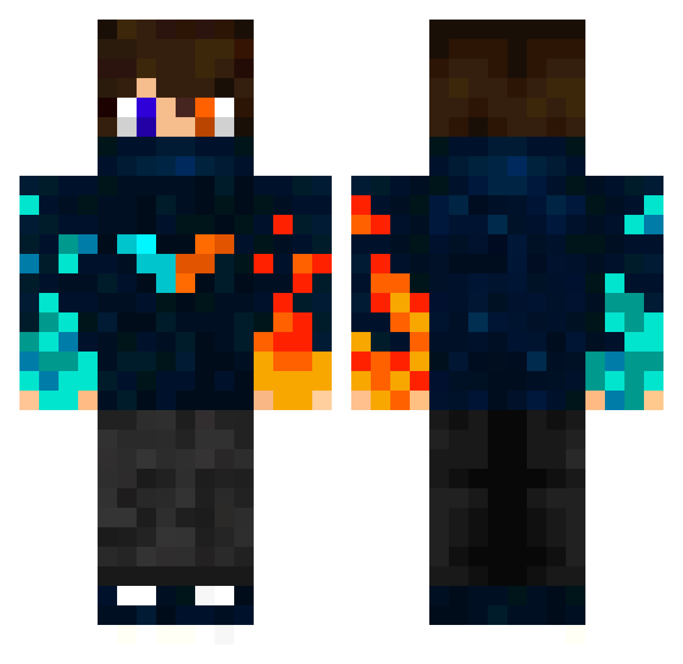 Wegenbelasting Minecraft skin, front and back view