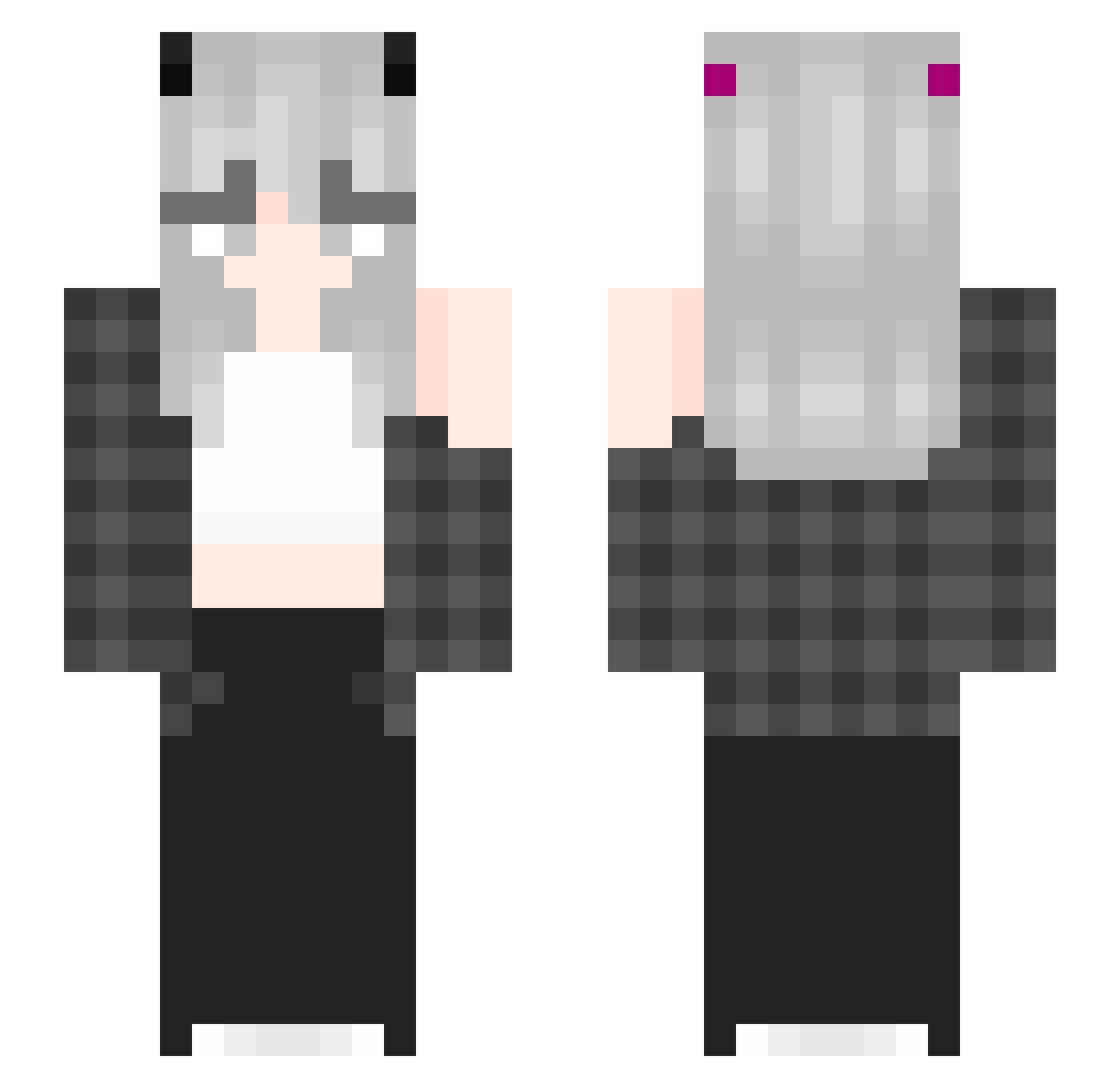 Valeska_S Minecraft skin, front and back view