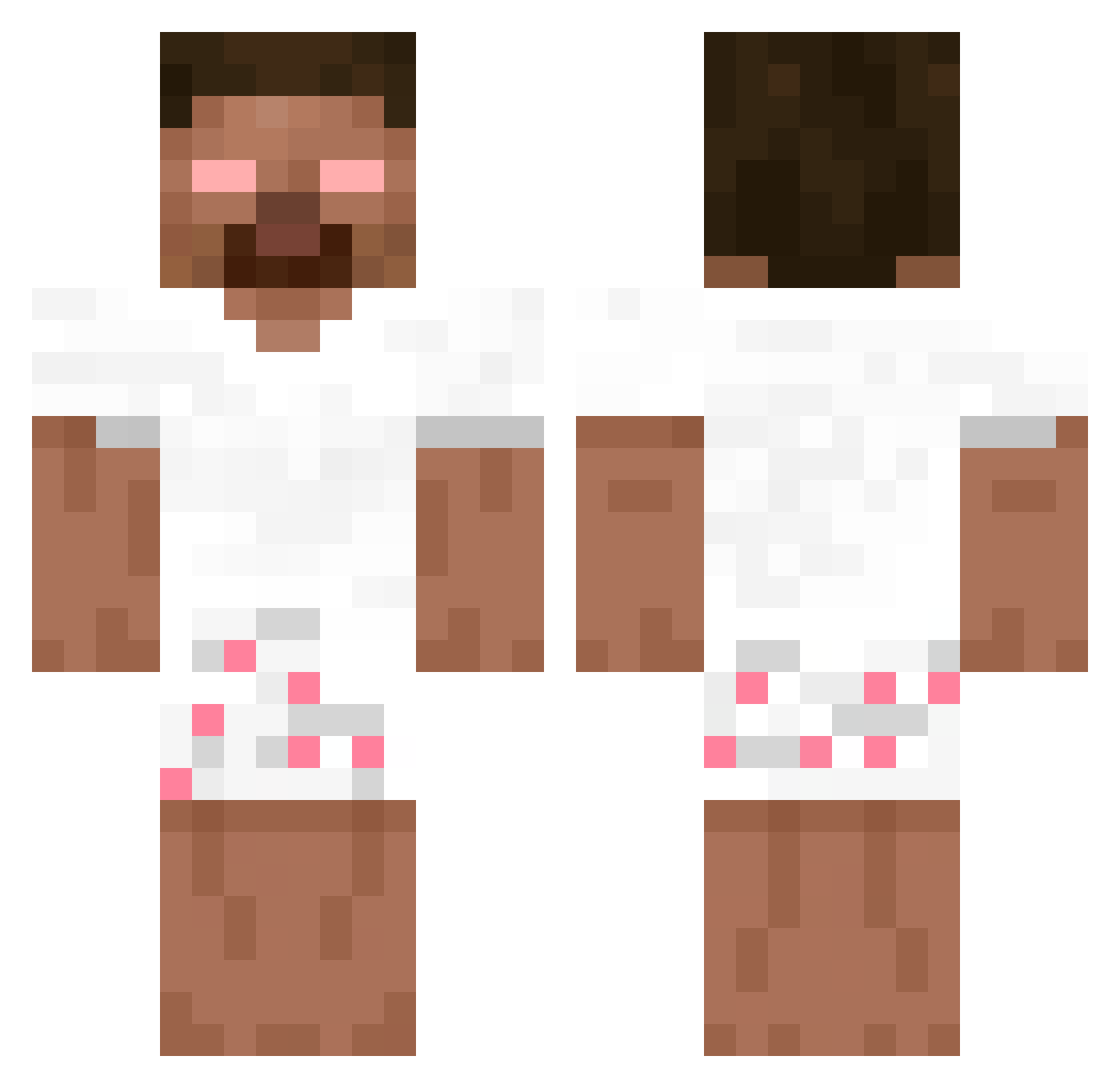 Apostraphee Minecraft skin, front and back view