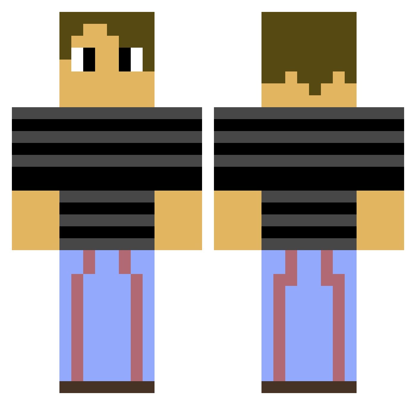 lukasstjerne Minecraft skin, front and back view