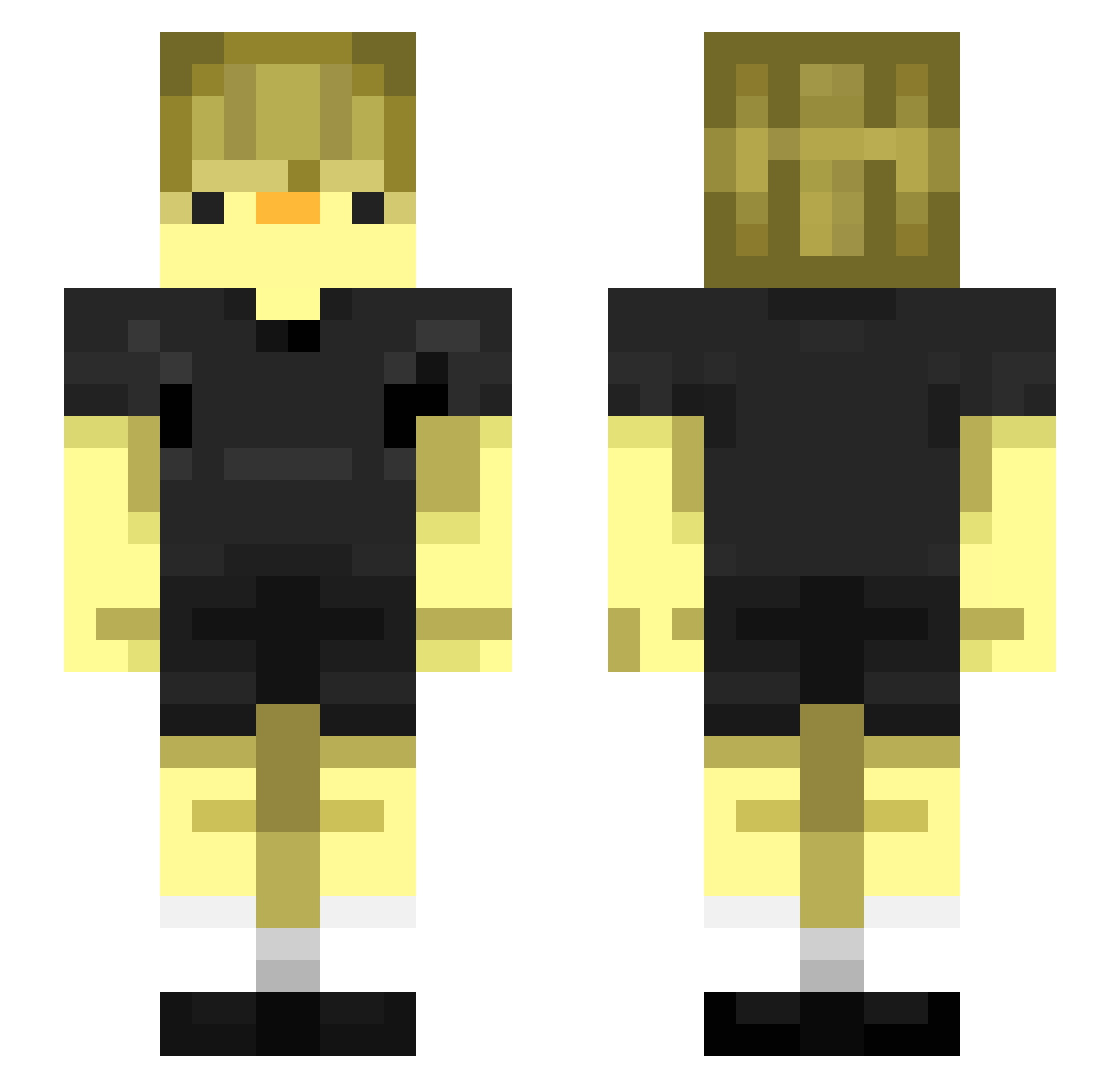 xBerdin Minecraft skin, front and back view