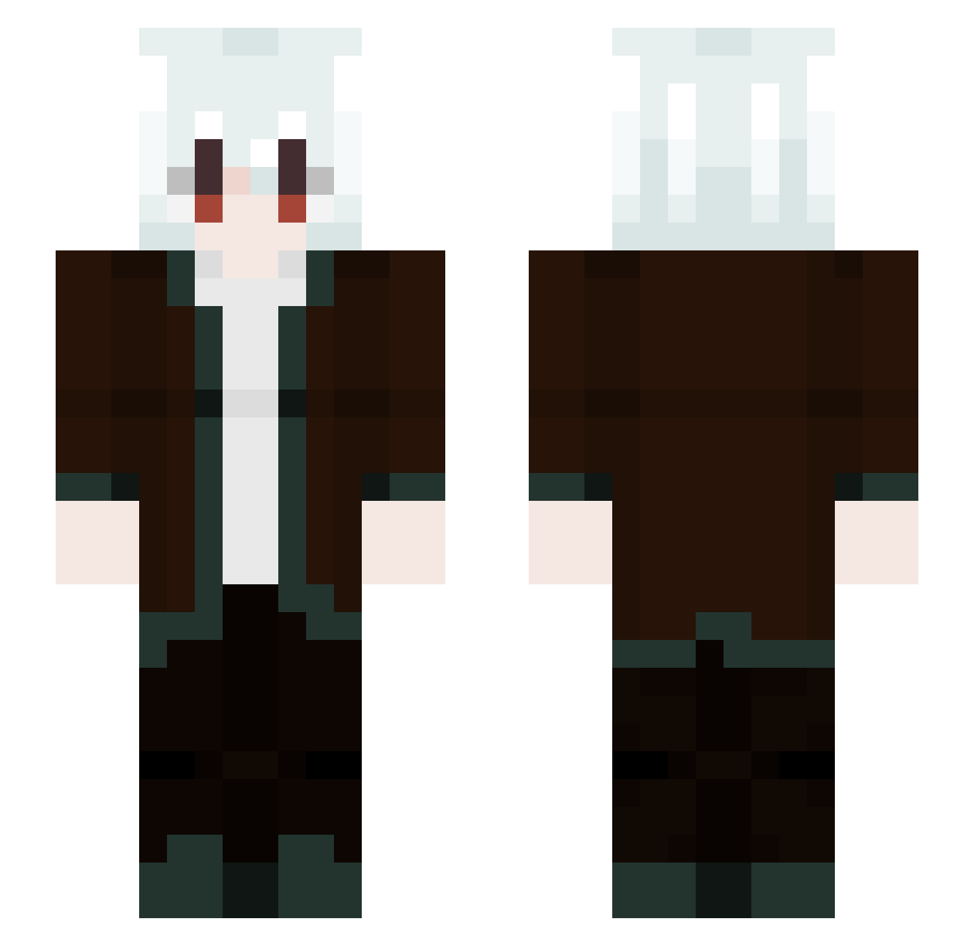 Qwro_XIII Minecraft skin, front and back view