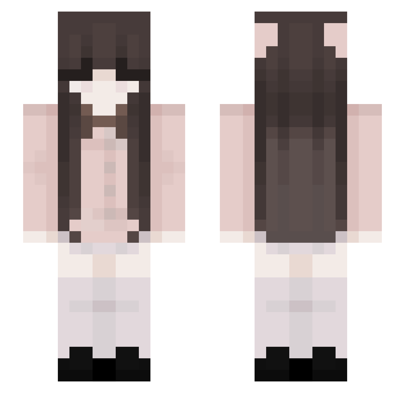 sofitoocool Minecraft skin, front and back view
