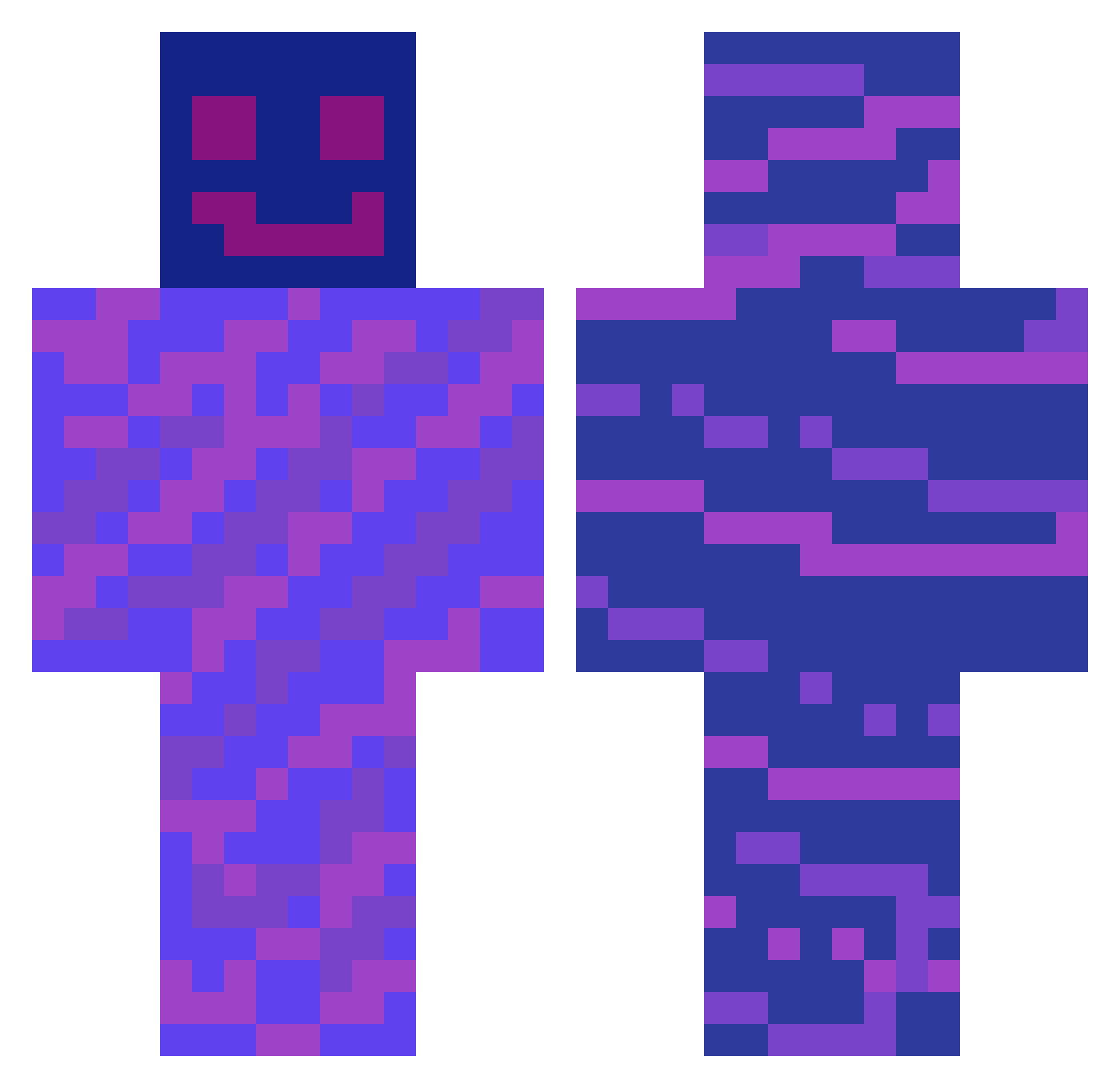 Me93535 Minecraft skin, front and back view