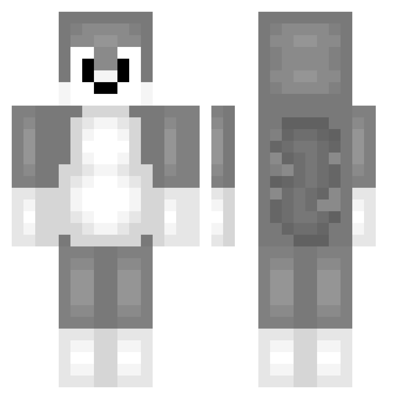 mange_taro Minecraft skin, front and back view