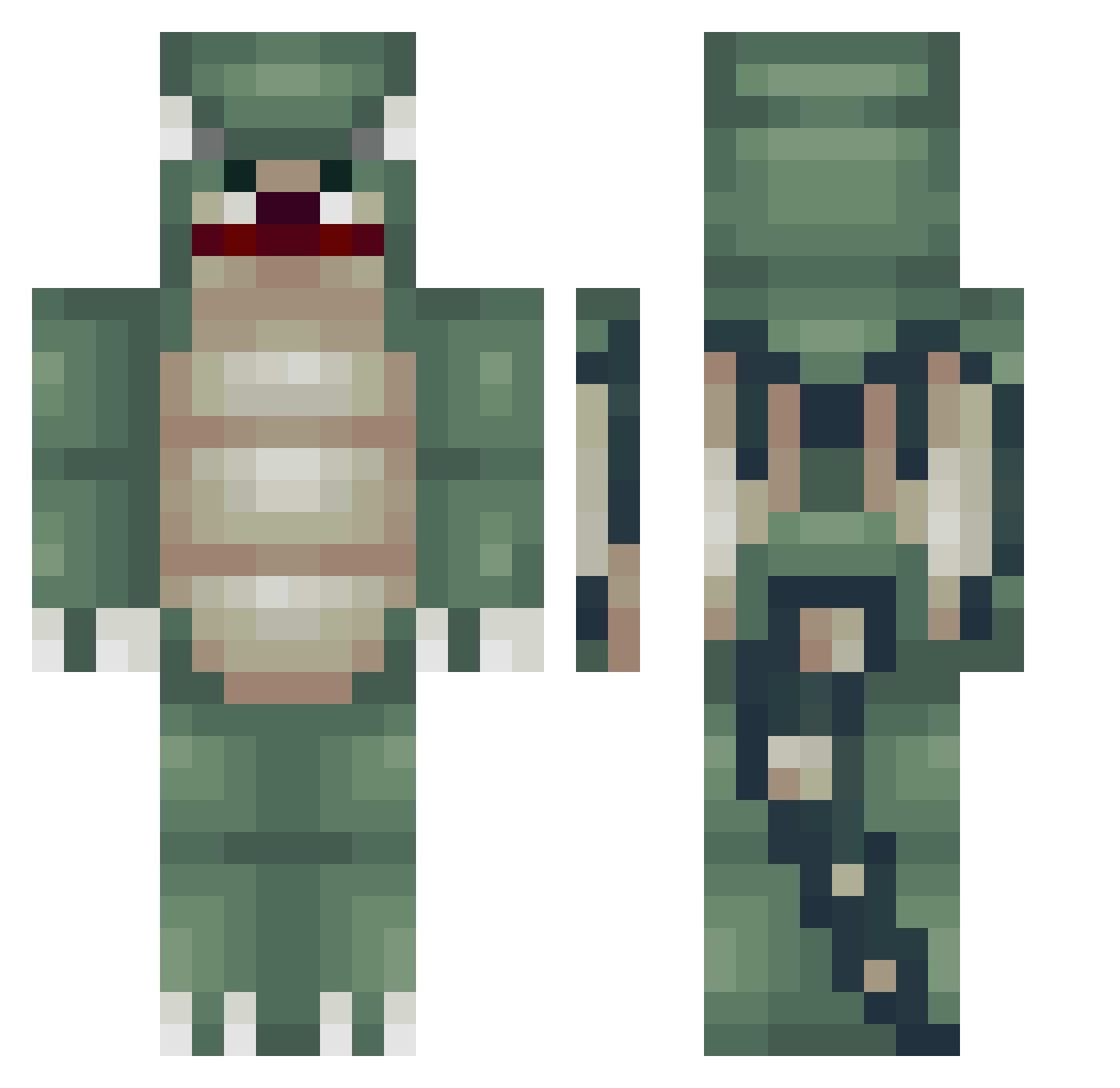 BananyDani Minecraft skin, front and back view