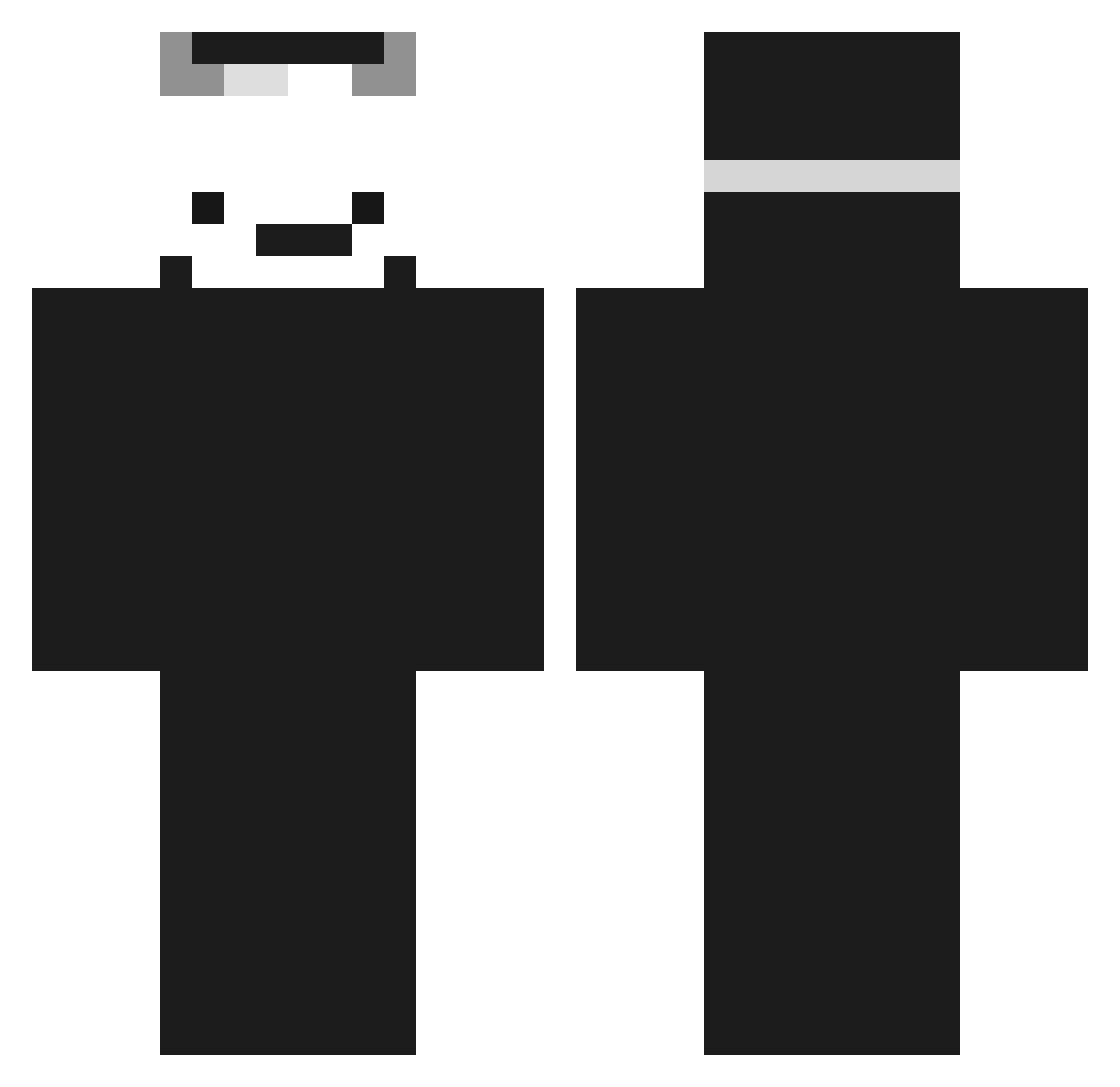 SmashSpoock Minecraft skin, front and back view
