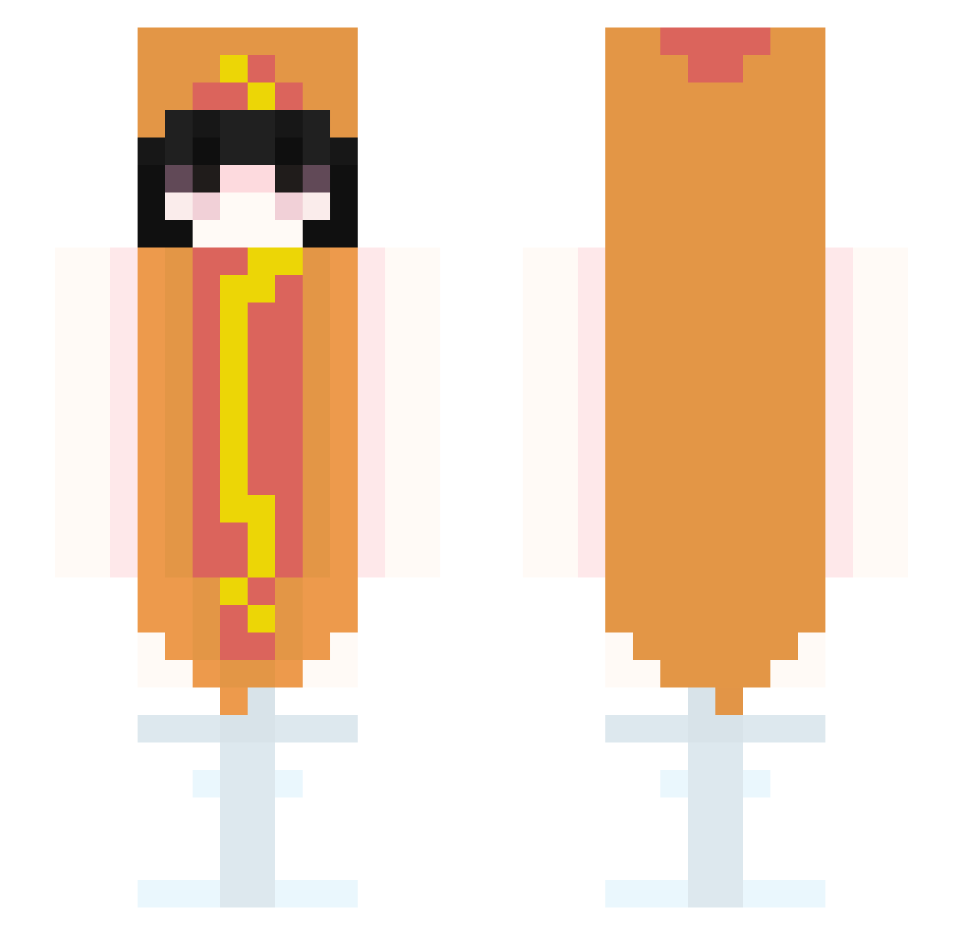 vxiikris Minecraft skin, front and back view