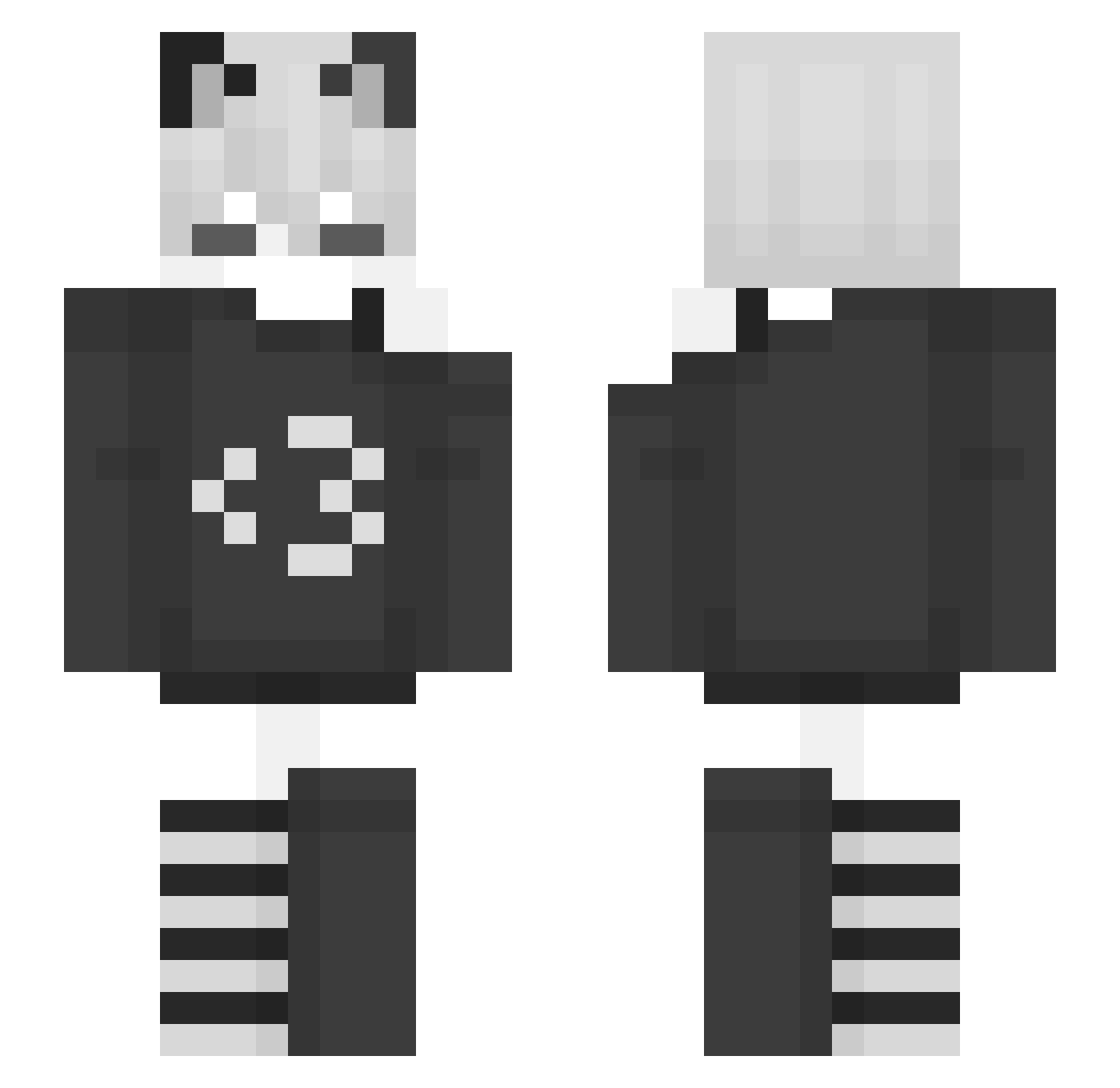 krultear Minecraft skin, front and back view