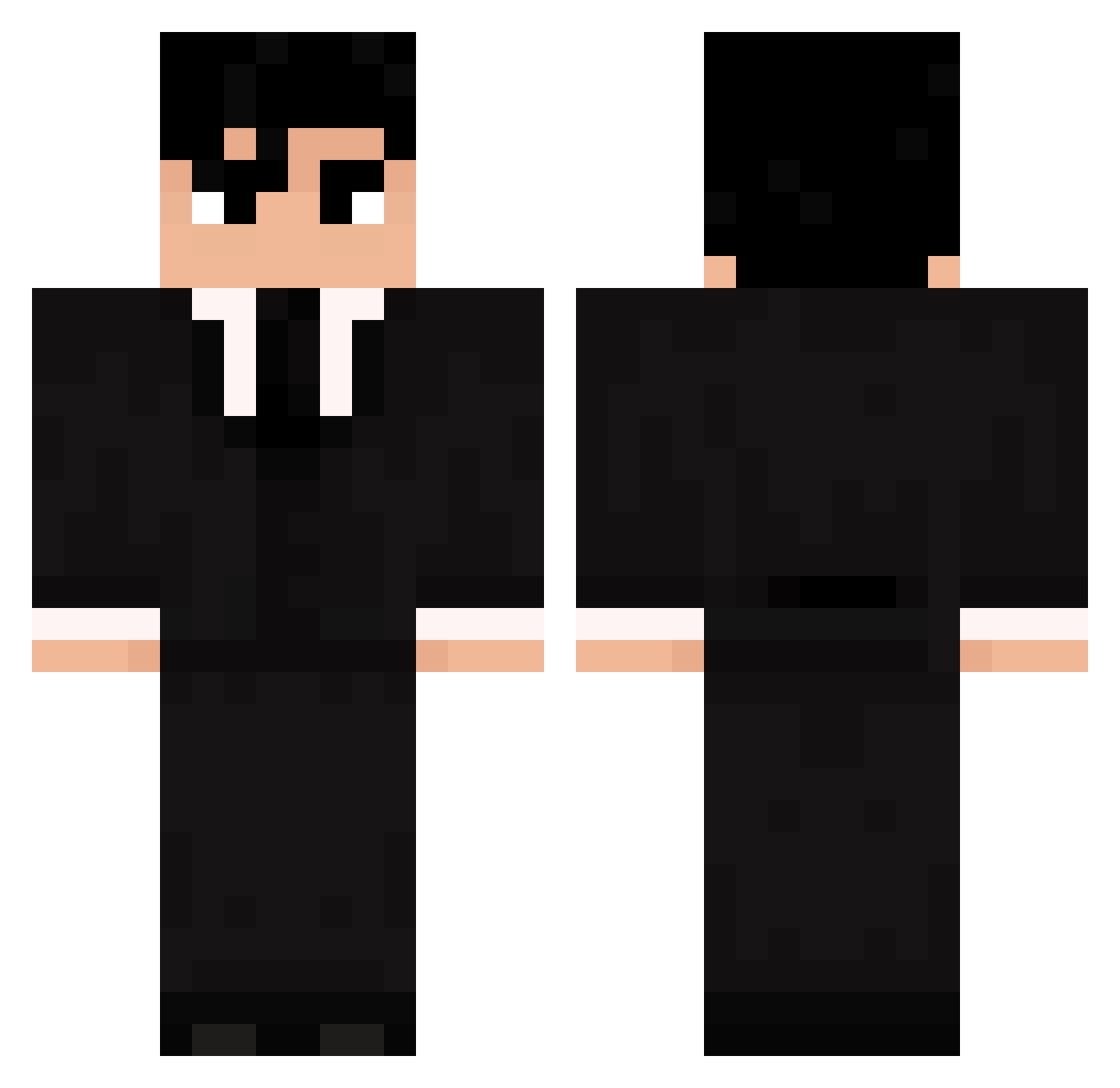 HiromiXHiguruma Minecraft skin, front and back view