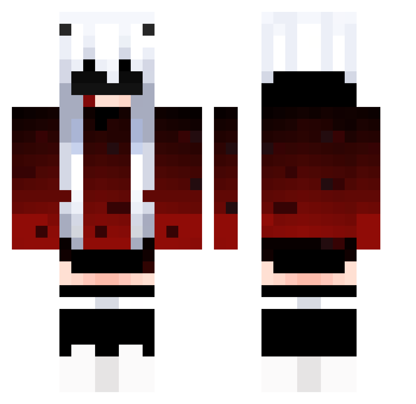 Azine Minecraft skin, front and back view