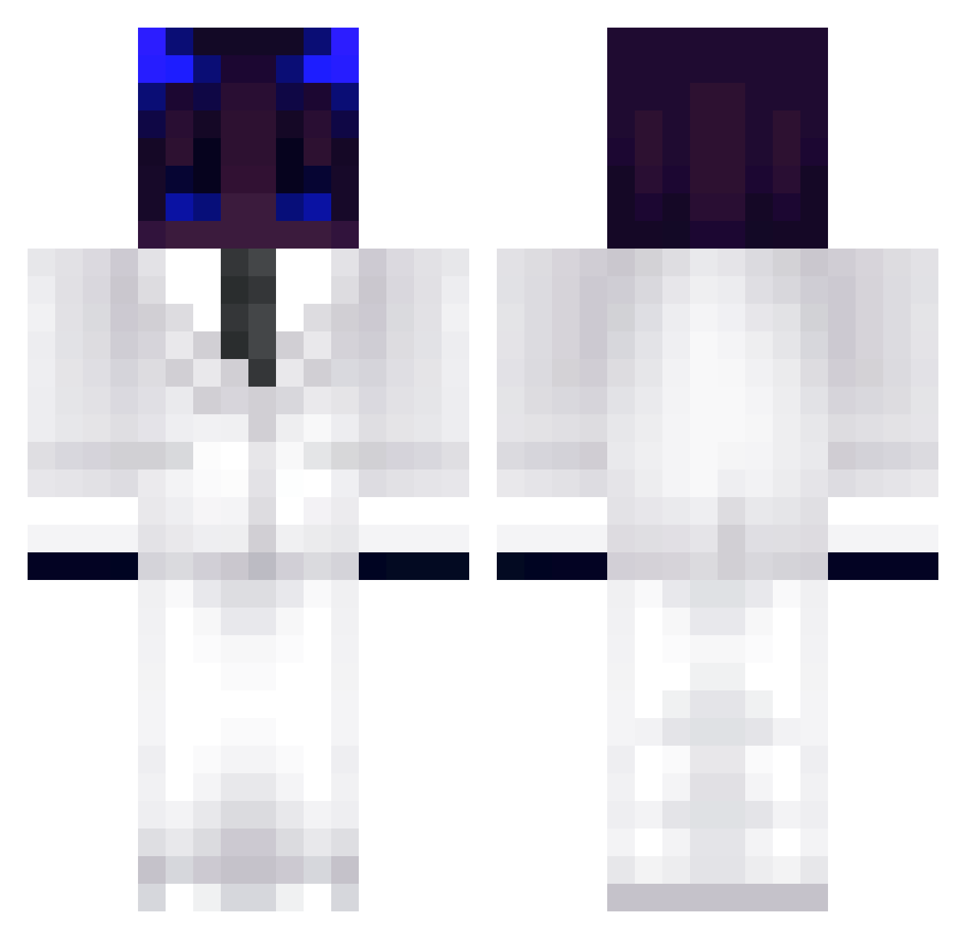 dcez Minecraft skin, front and back view