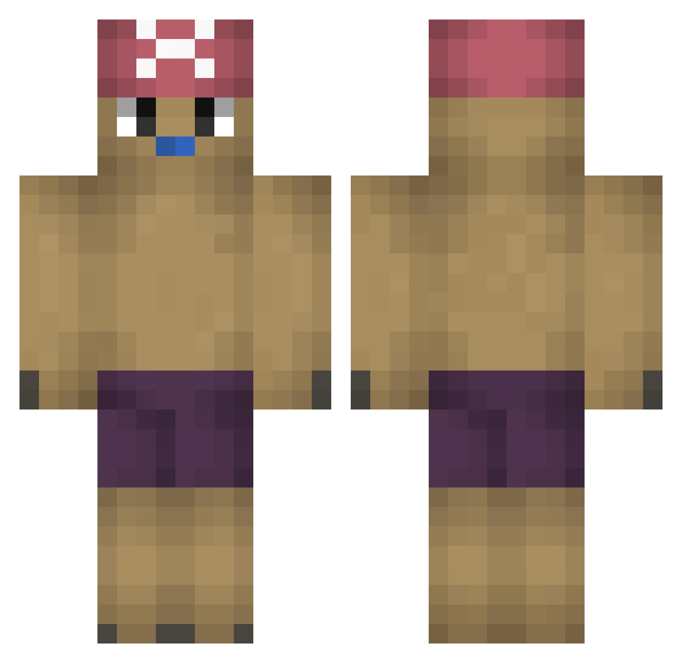 NxuutoHatake Minecraft skin, front and back view