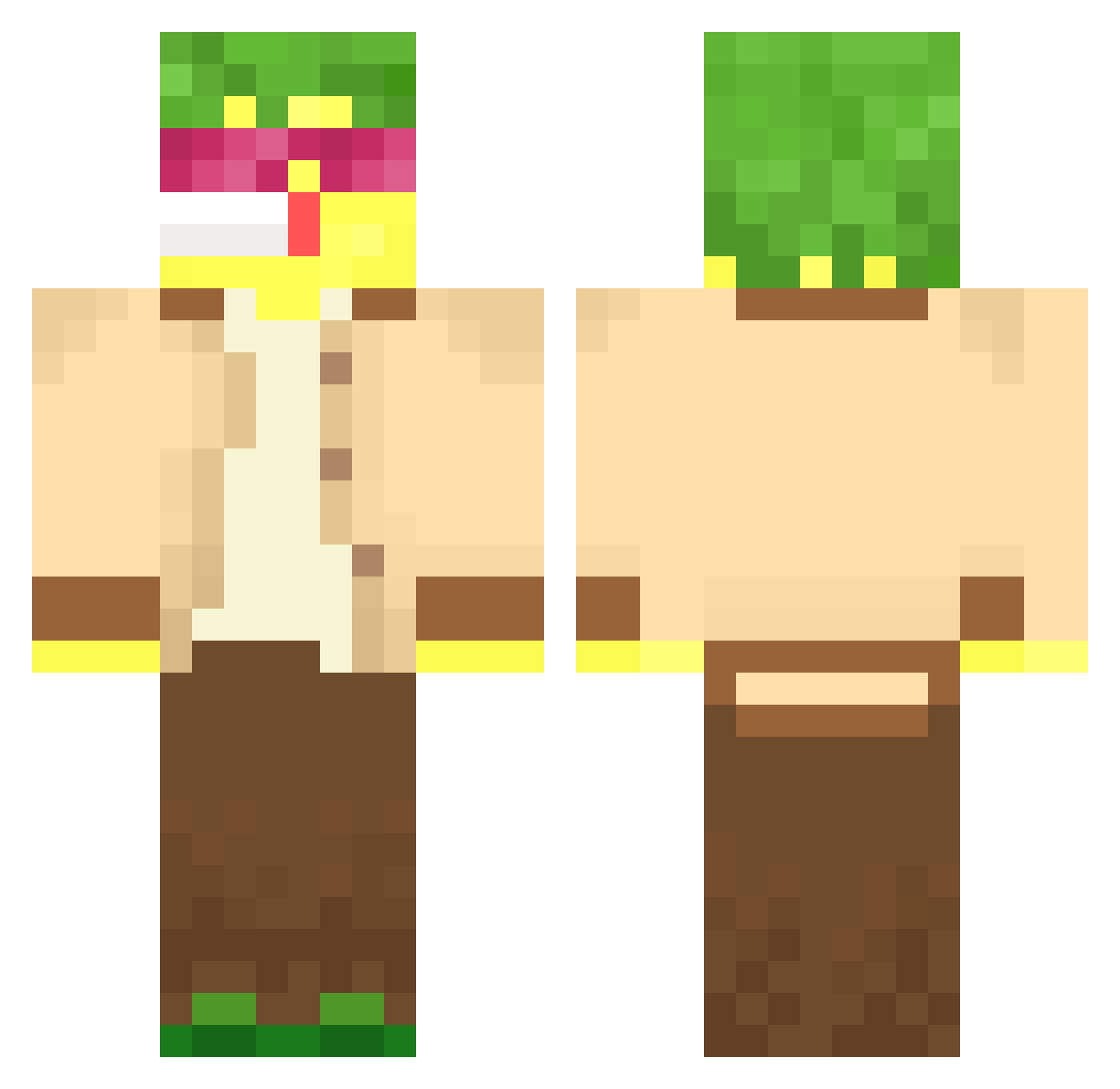 CELERY_68 Minecraft skin, front and back view