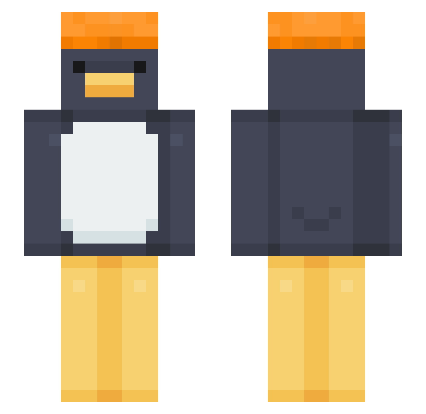 ZeeOdd Minecraft skin, front and back view