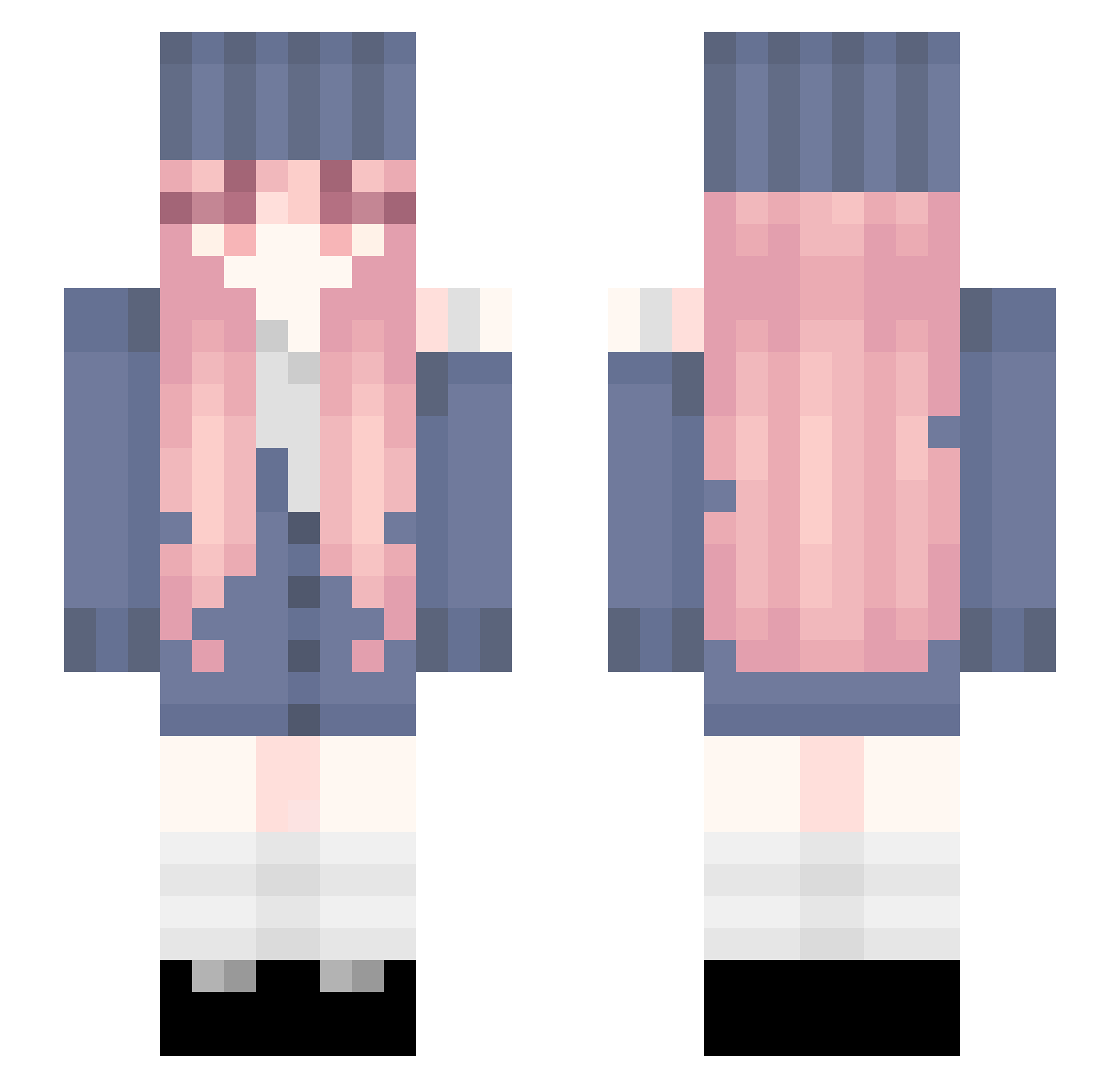 RuasDeSP Minecraft skin, front and back view