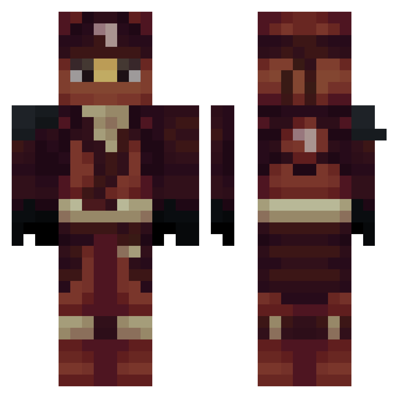 Welding_Man115 Minecraft skin, front and back view