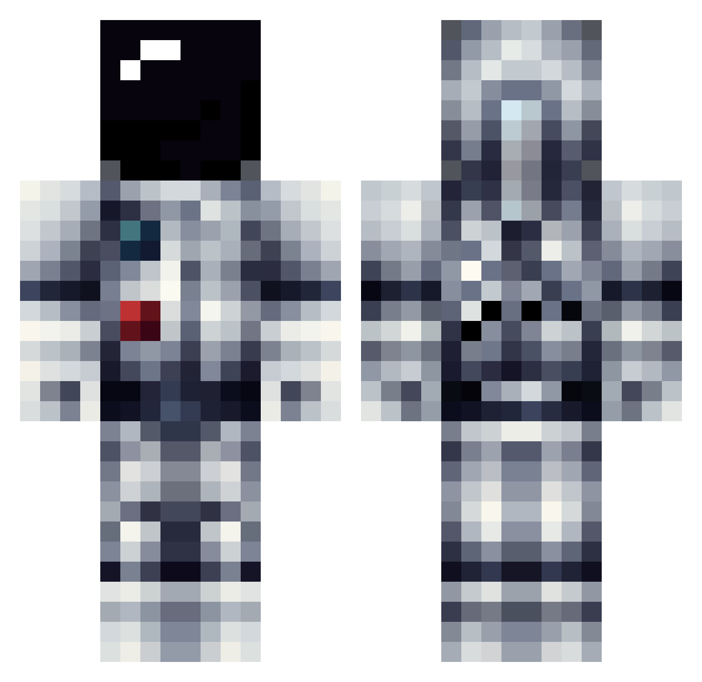 Smoothchicken Minecraft skin, front and back view