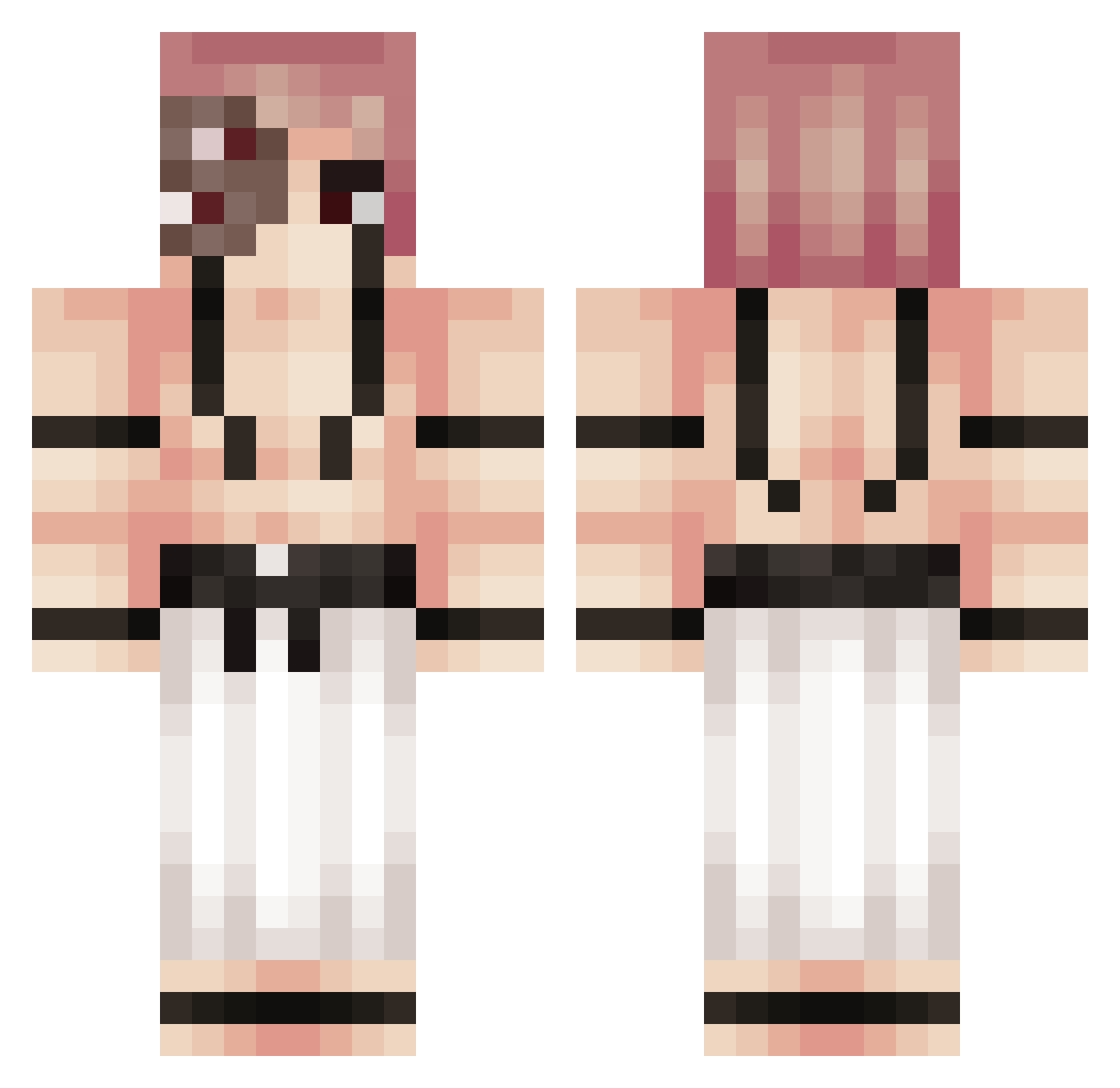 OMDemocracy Minecraft skin, front and back view