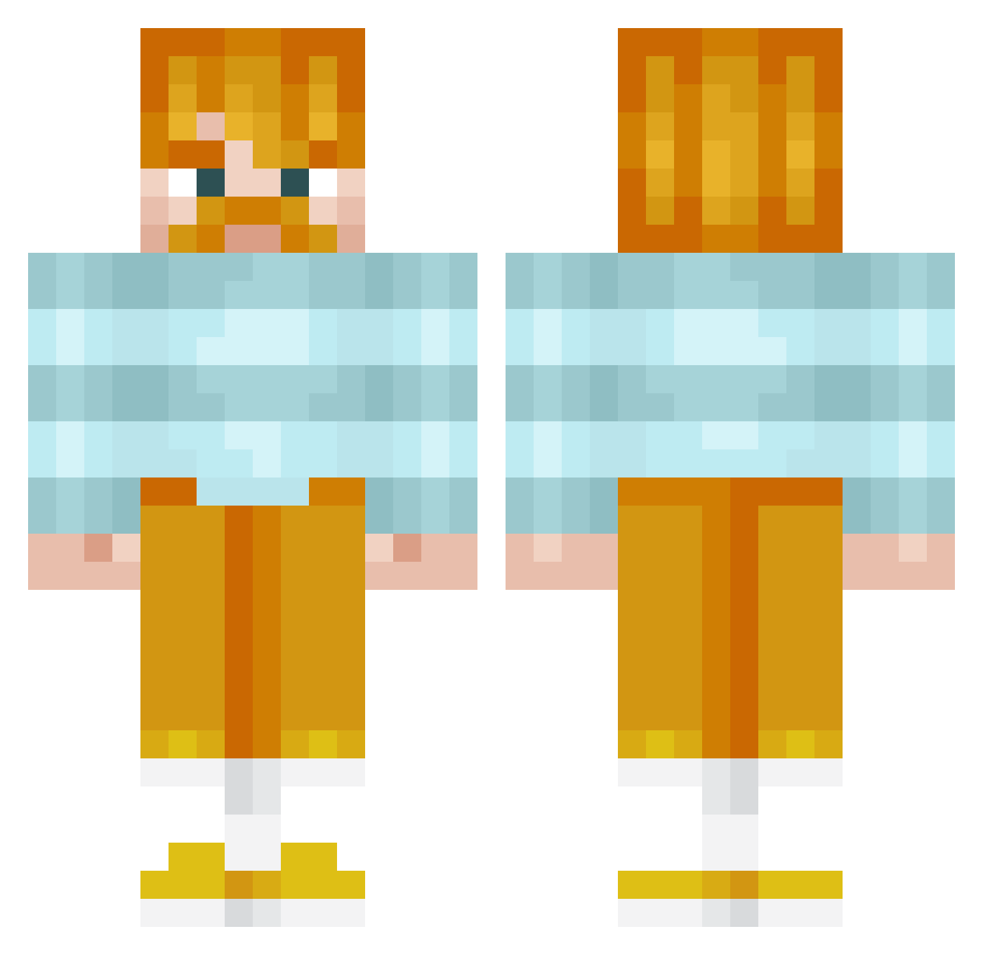 Rowrow_4life Minecraft skin, front and back view