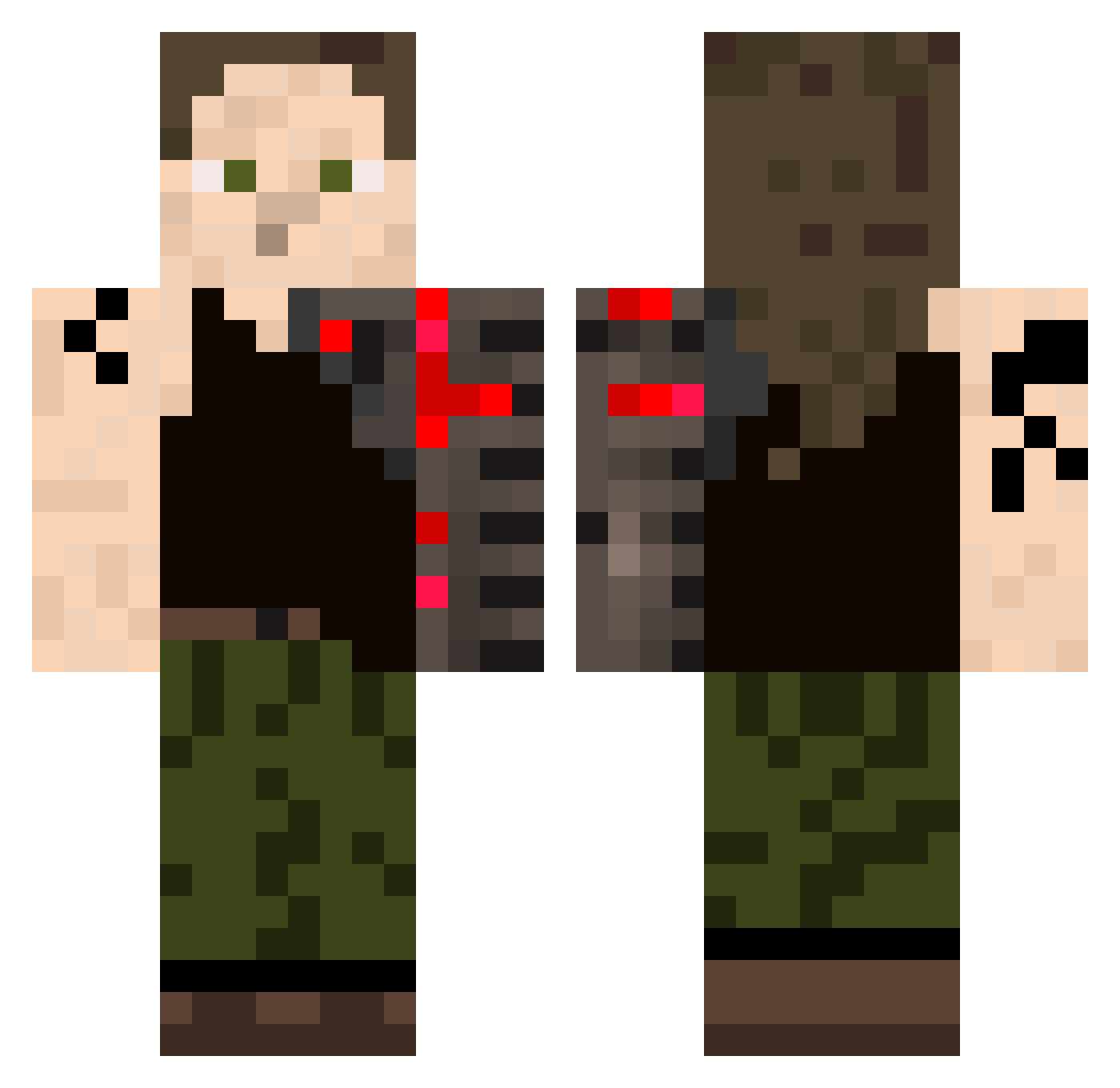 m177ns Minecraft skin, front and back view