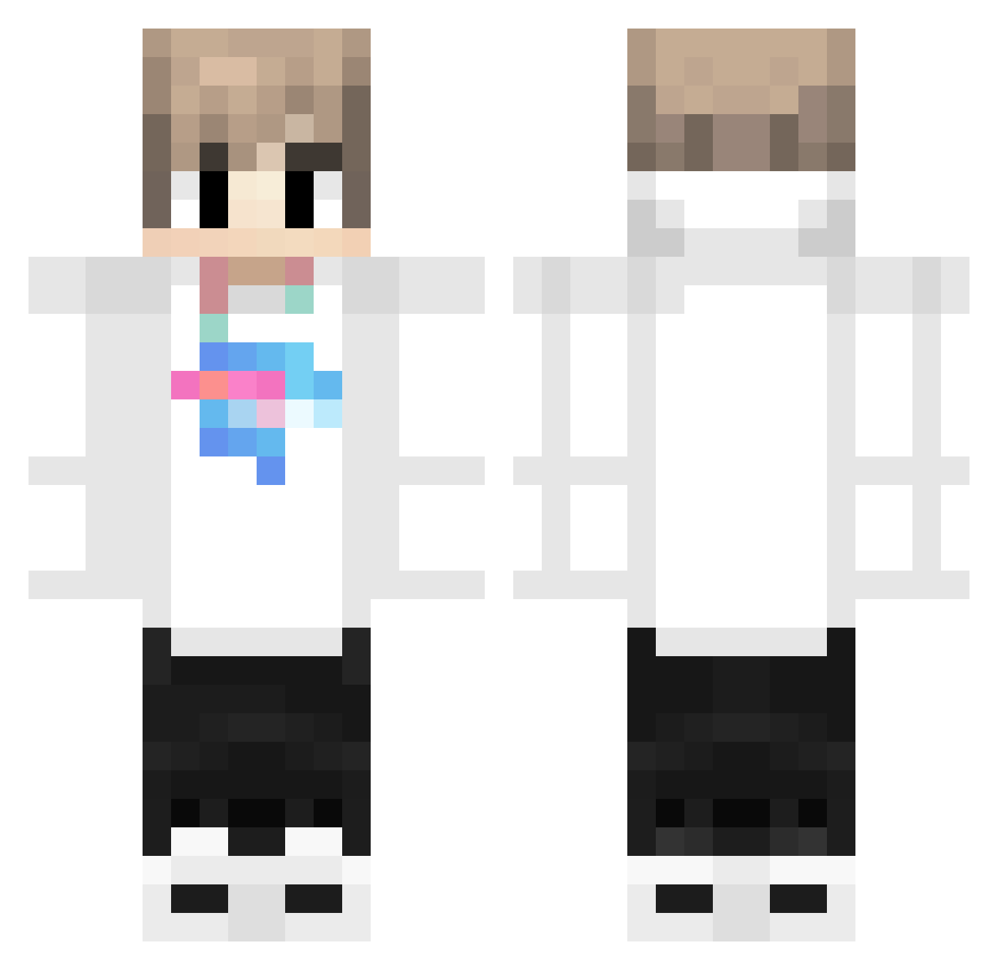 Mattis18 Minecraft skin, front and back view