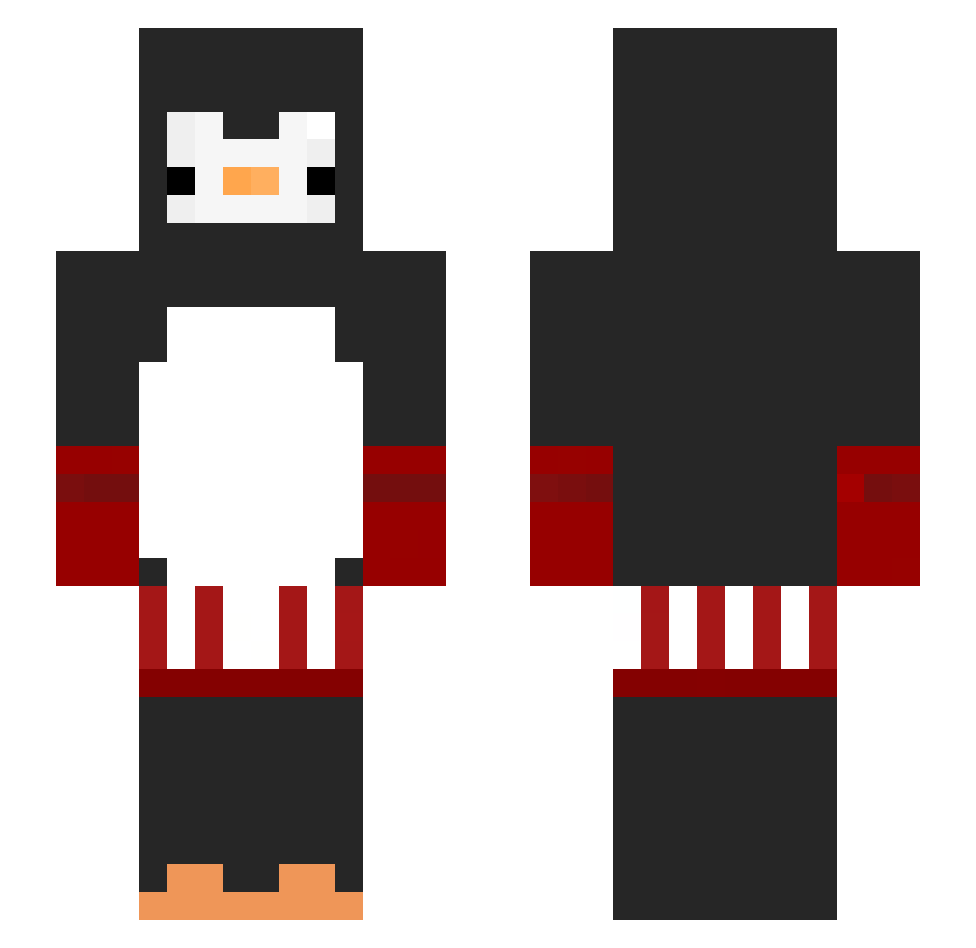 yonalu Minecraft skin, front and back view