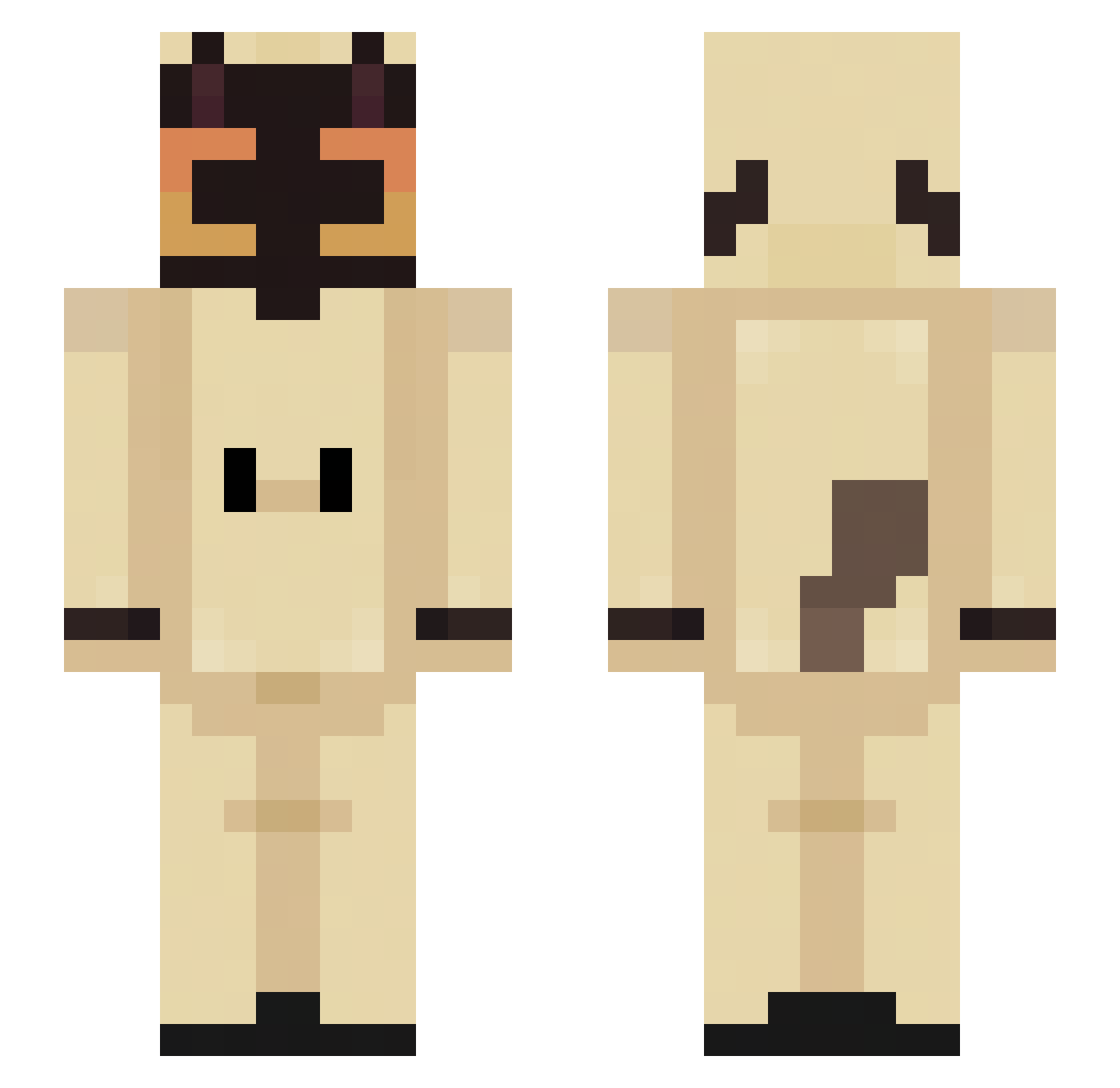 Rogueplayer1890 Minecraft skin, front and back view