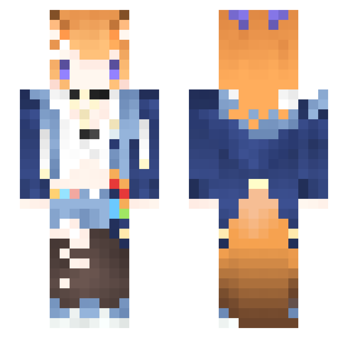 oolongtea0128 Minecraft skin, front and back view