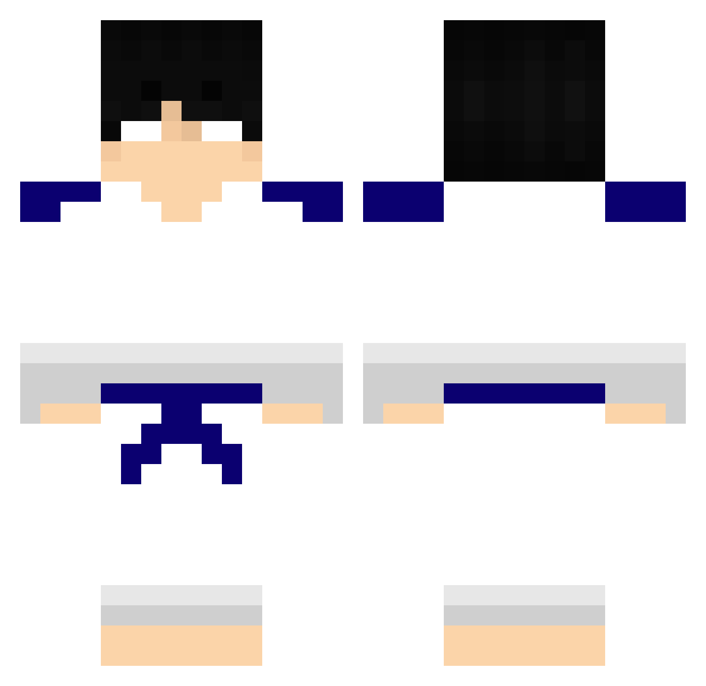p1orun Minecraft skin, front and back view