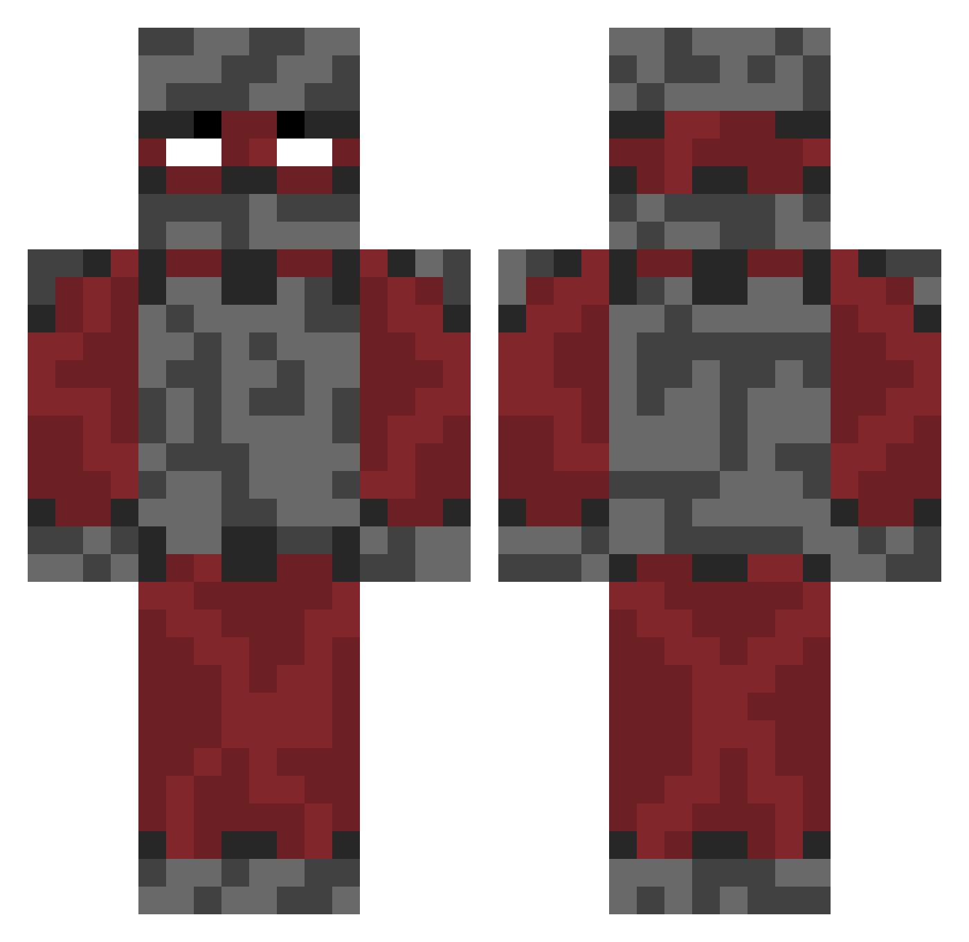 WiktorMario Minecraft skin, front and back view