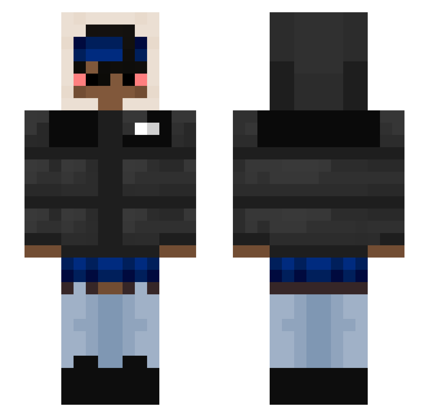 Ytkk_ Minecraft skin, front and back view