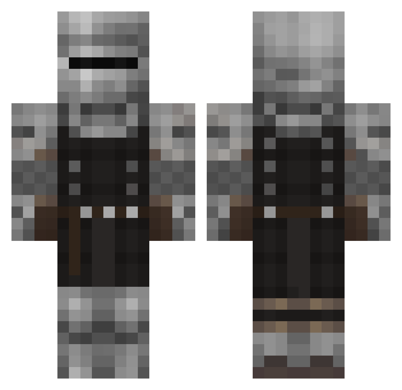 Tatou Minecraft skin, front and back view