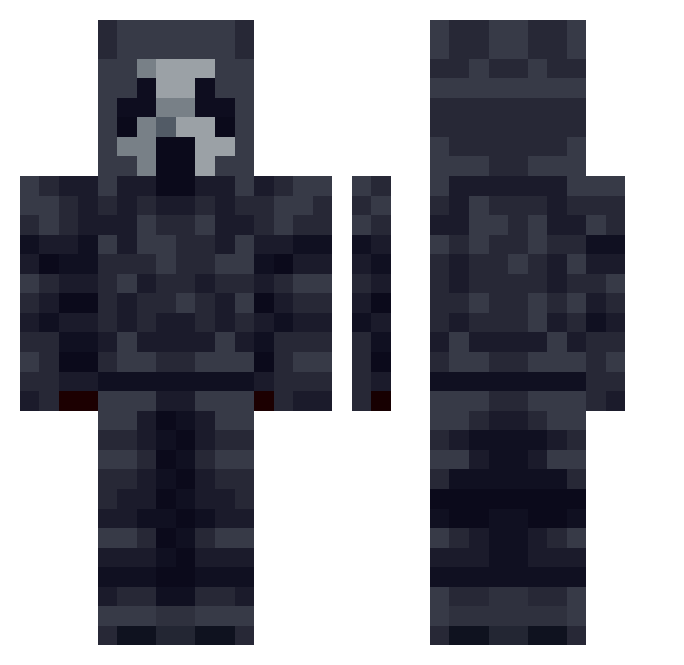 SirMontel Minecraft skin, front and back view