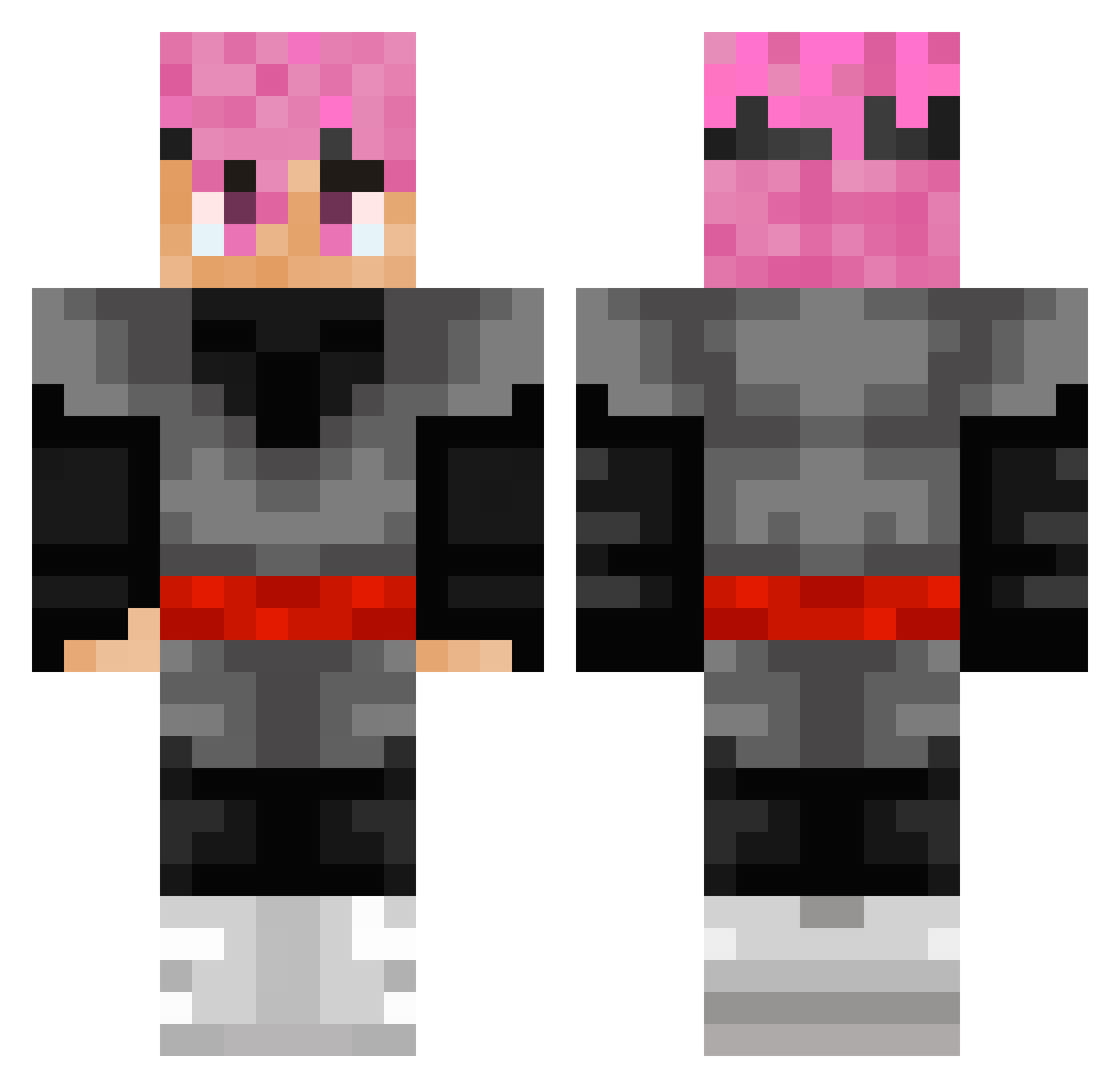 LeAnimo Minecraft skin, front and back view
