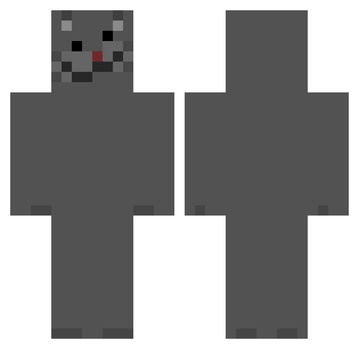 yung_noob Minecraft skin, front and back view