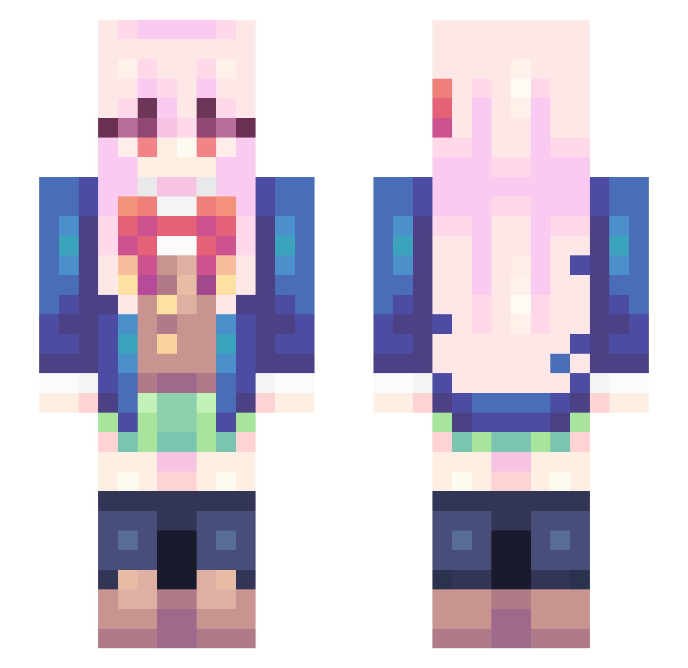 Metabro101 Minecraft skin, front and back view