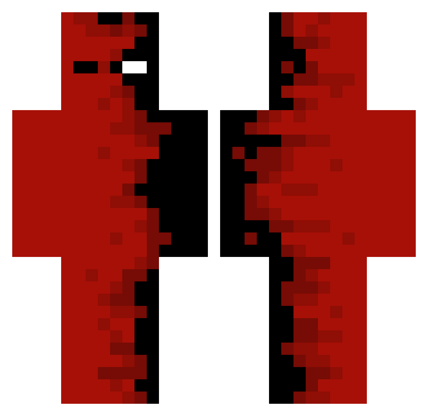 SxxNuggets Minecraft skin, front and back view