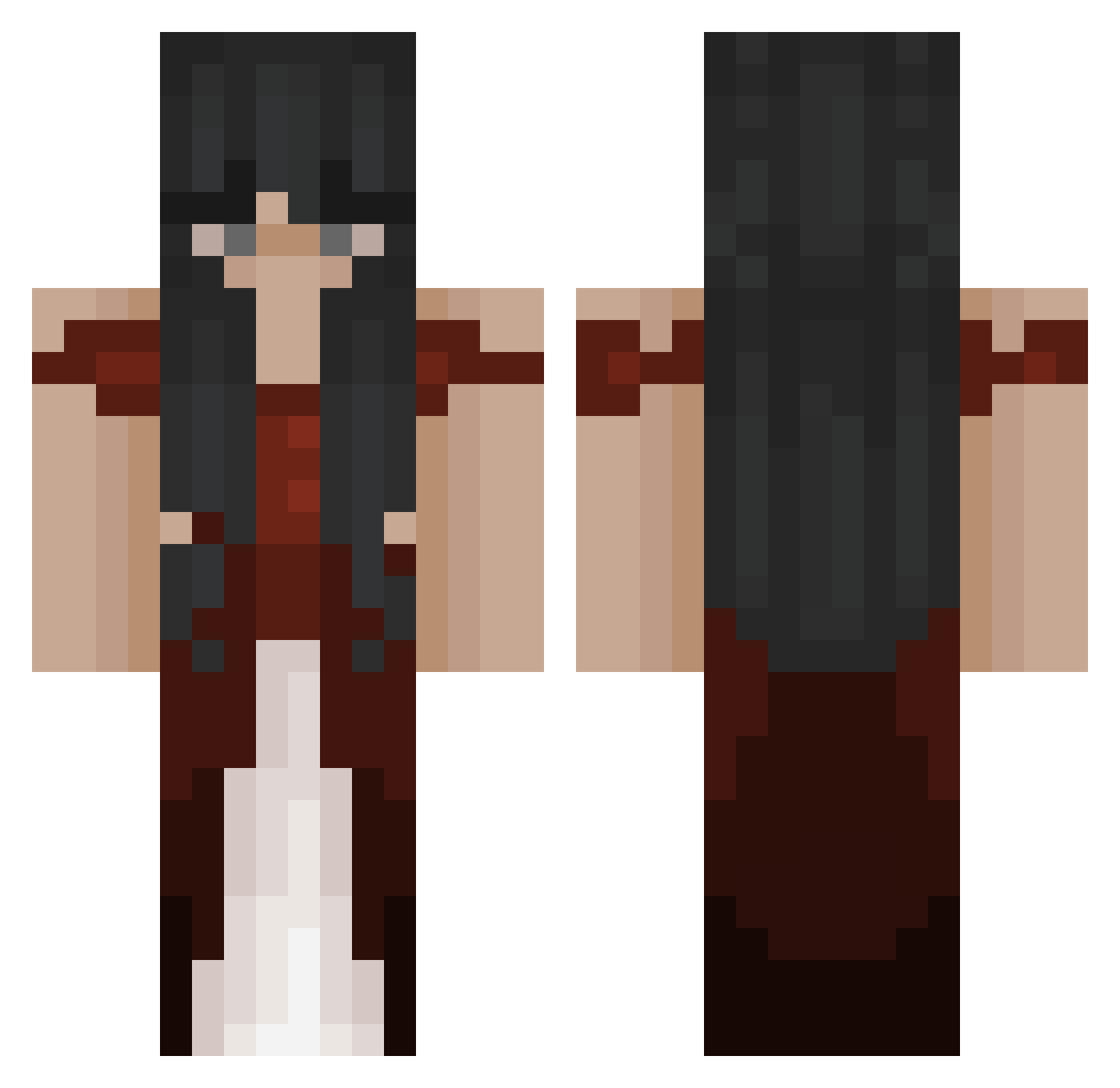 XxkittygamingxX Minecraft skin, front and back view