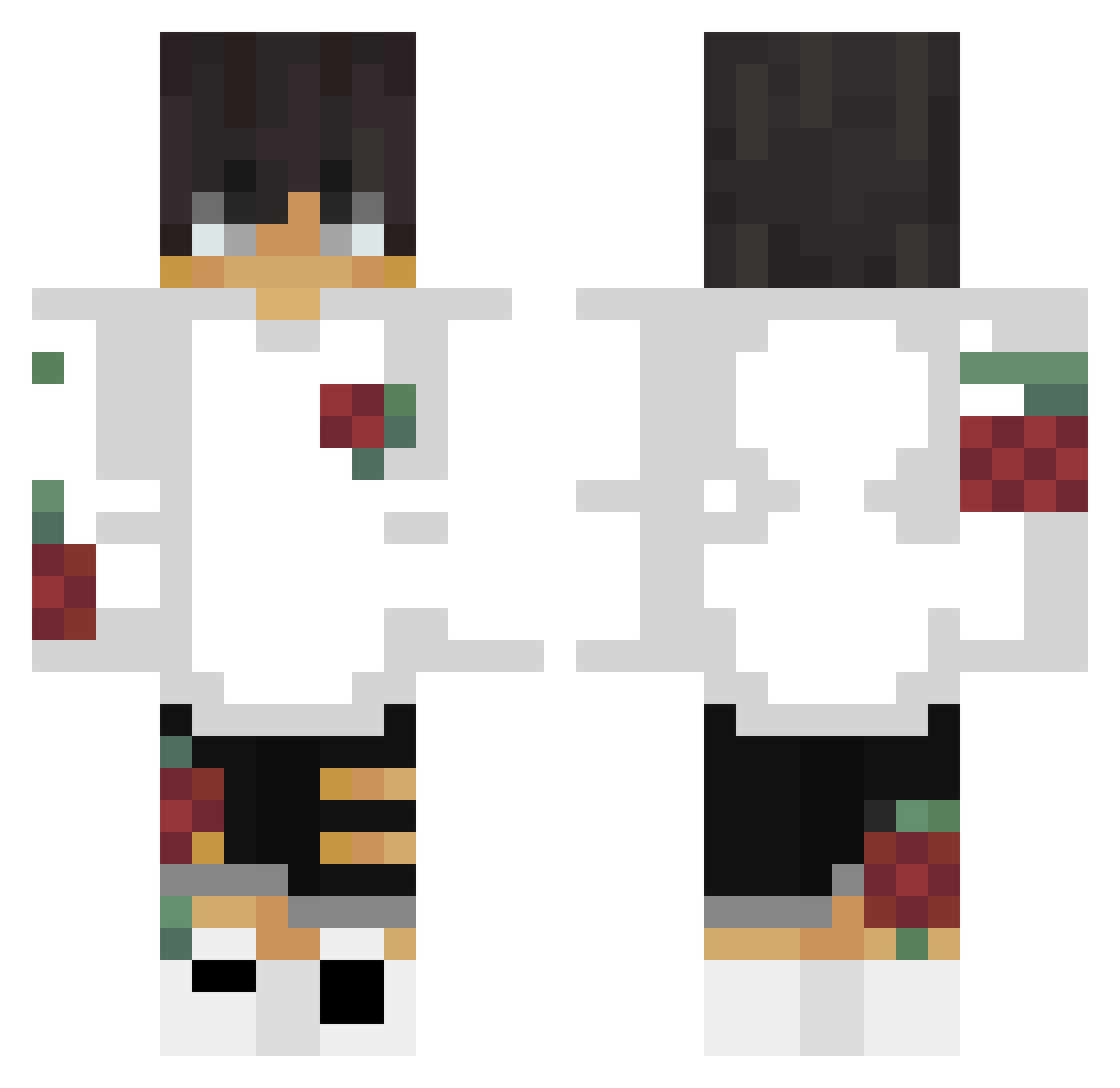 Tastaturensohn0 Minecraft skin, front and back view