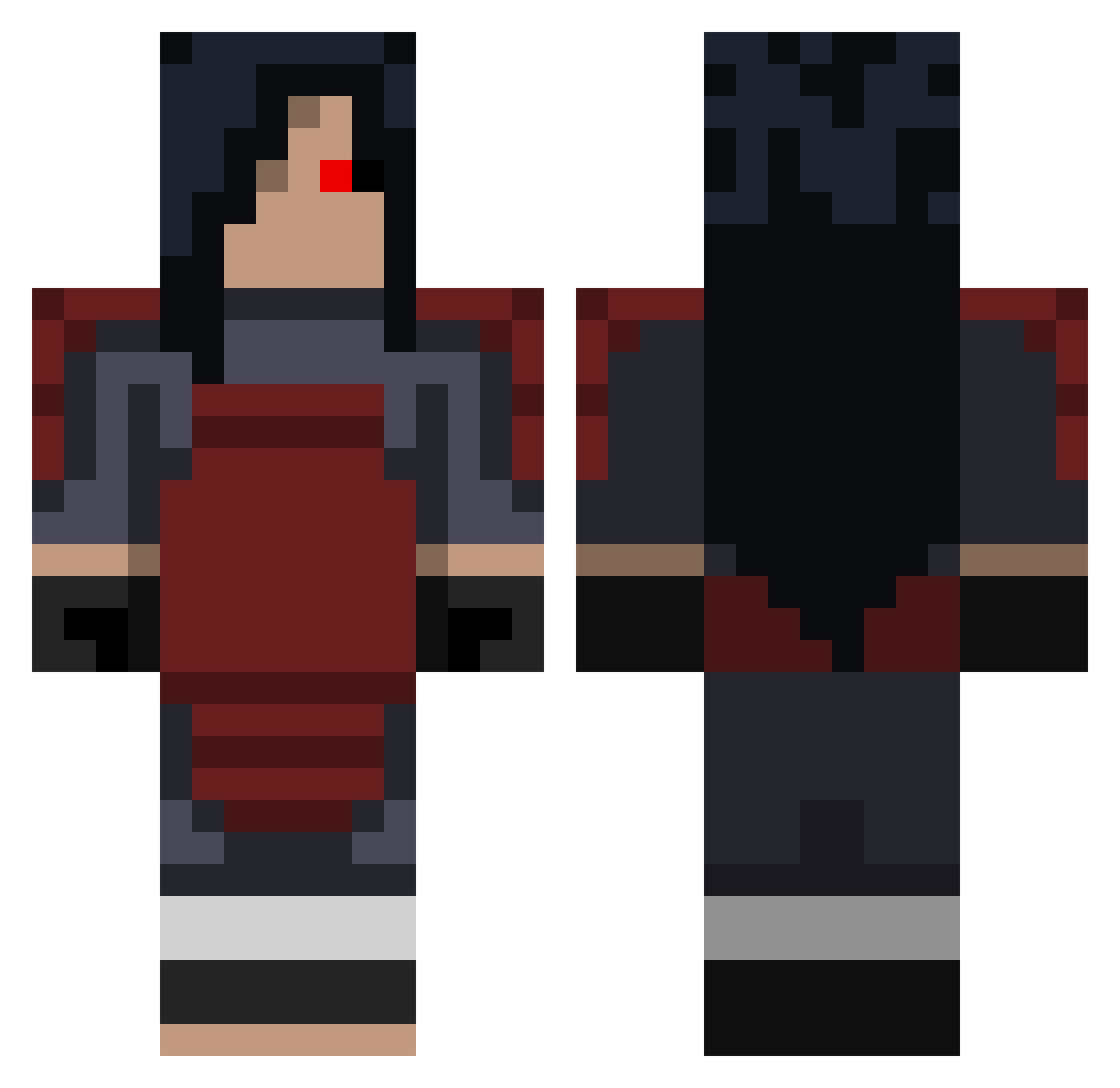 zLucasBDF_ Minecraft skin, front and back view