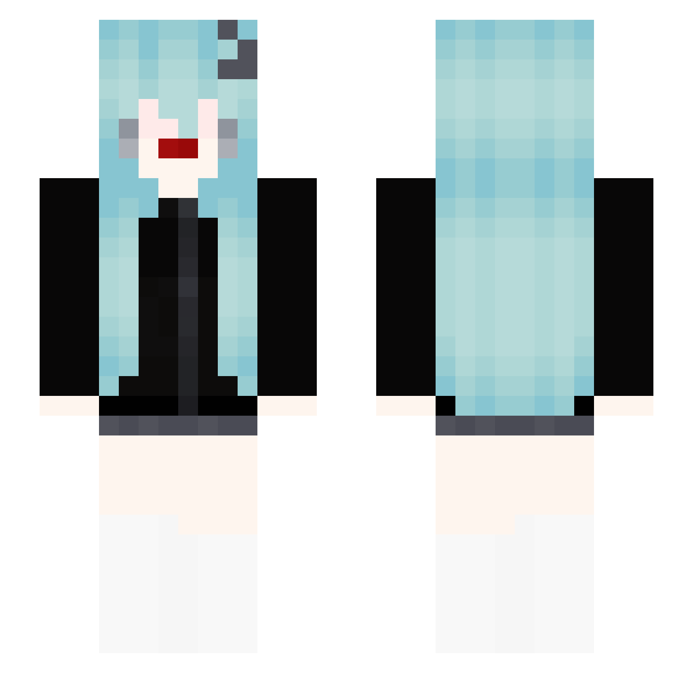 siezu Minecraft skin, front and back view