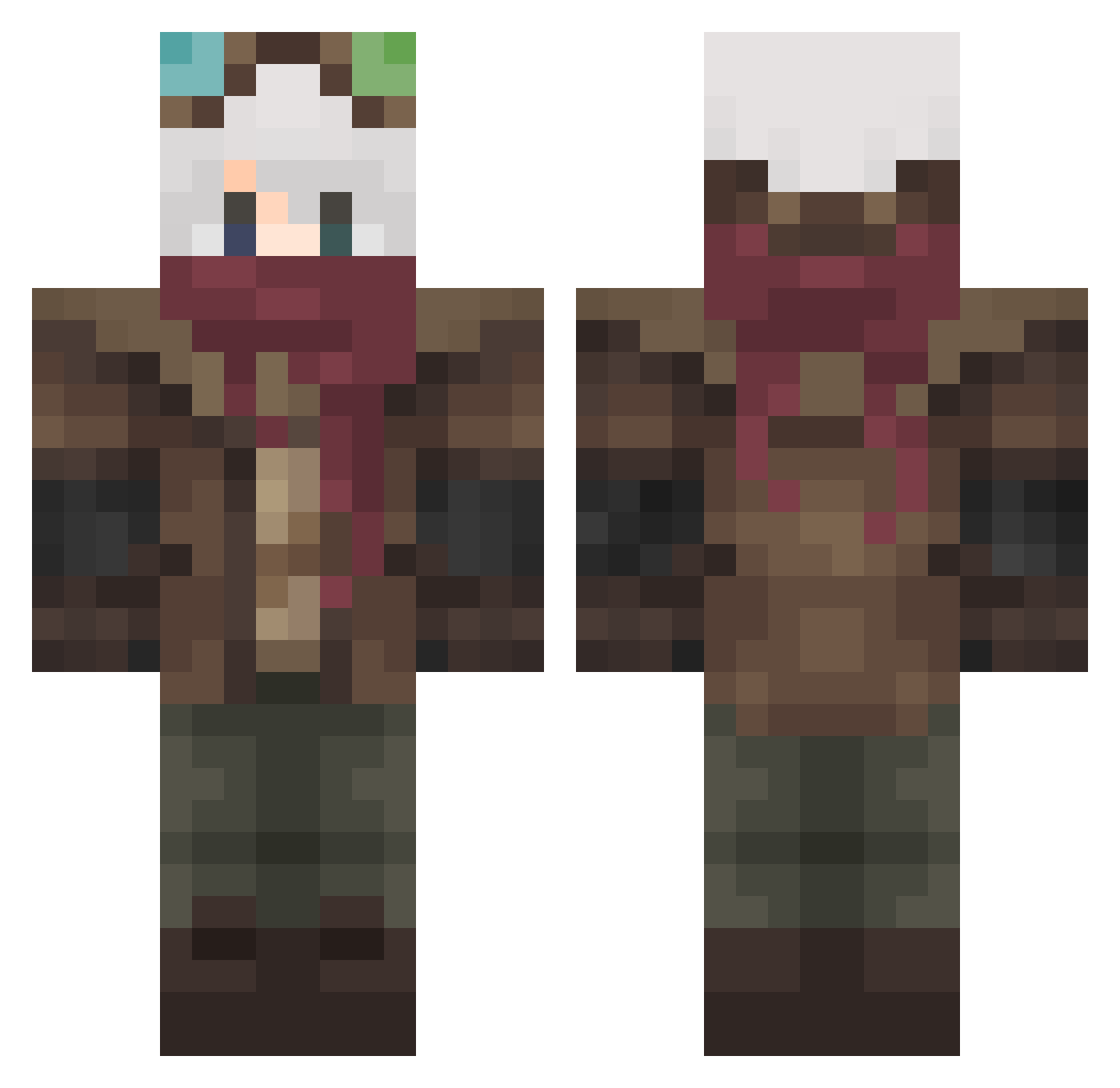 user4902 Minecraft skin, front and back view