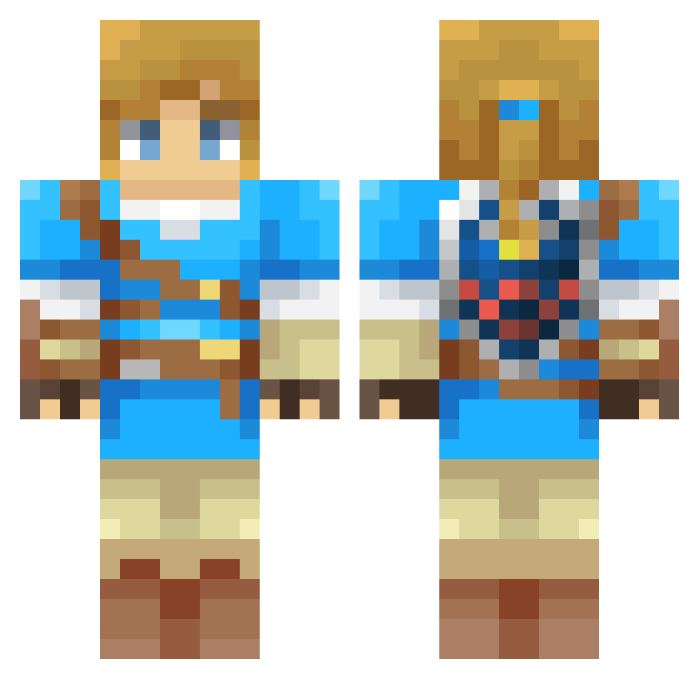 jamman99 Minecraft skin, front and back view