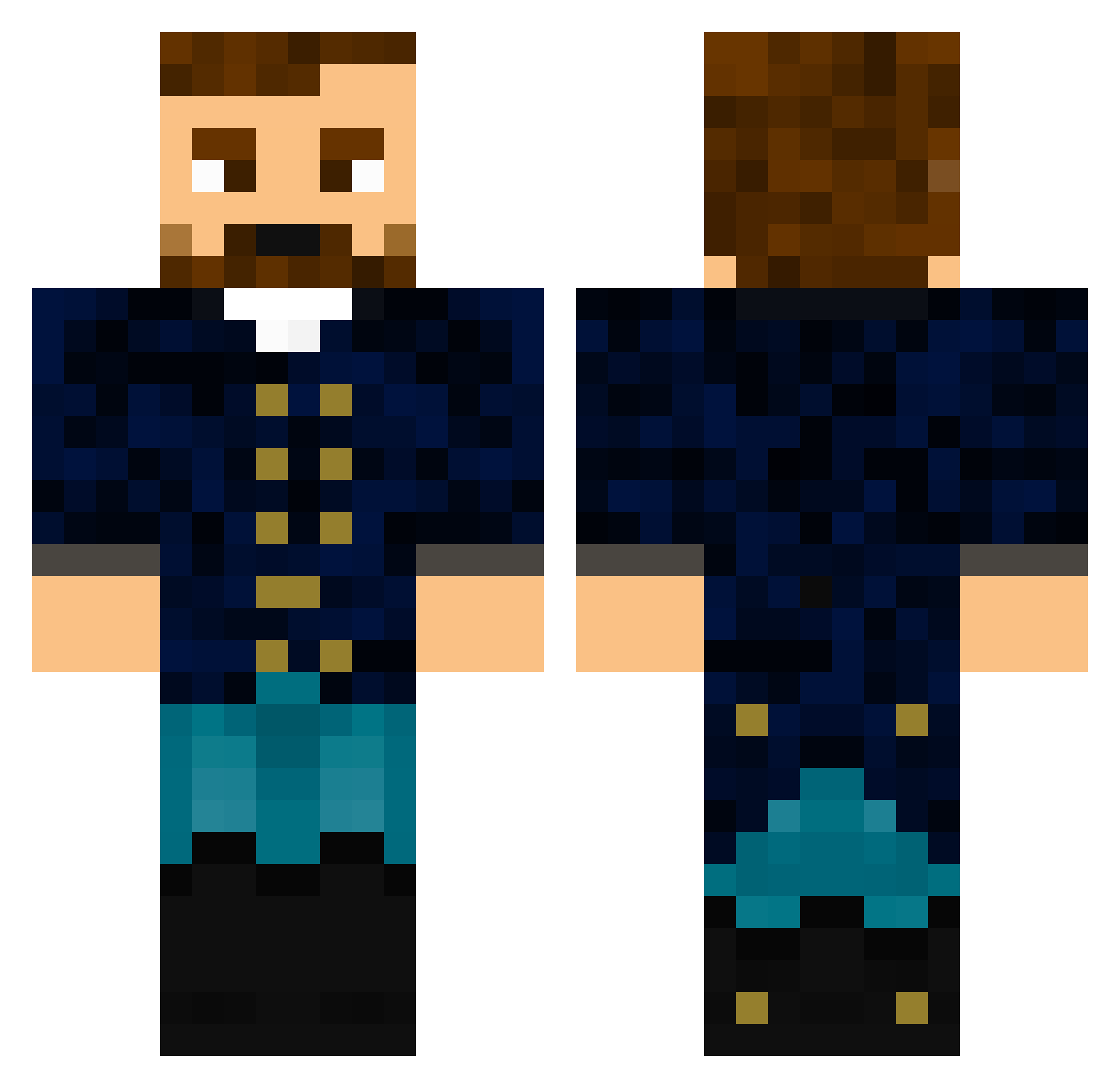 ThatDamnYankee Minecraft skin, front and back view