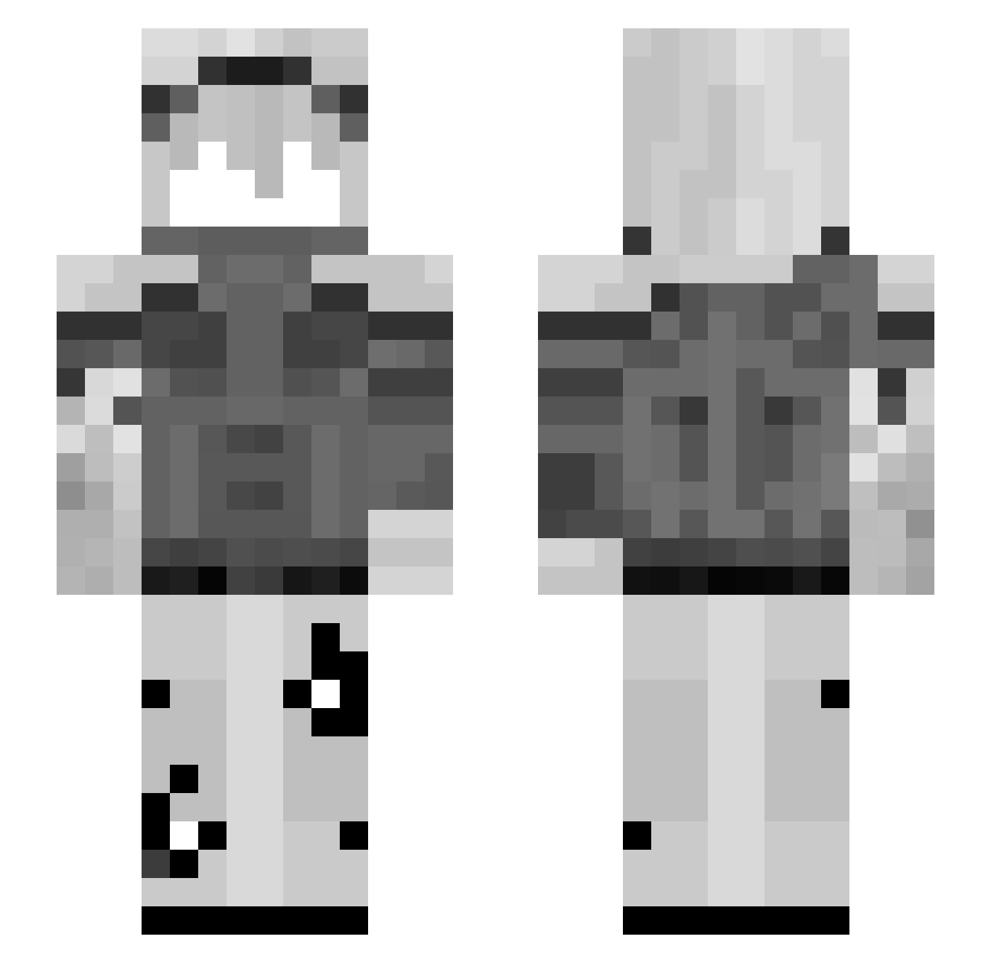 _Kikinho_ Minecraft skin, front and back view