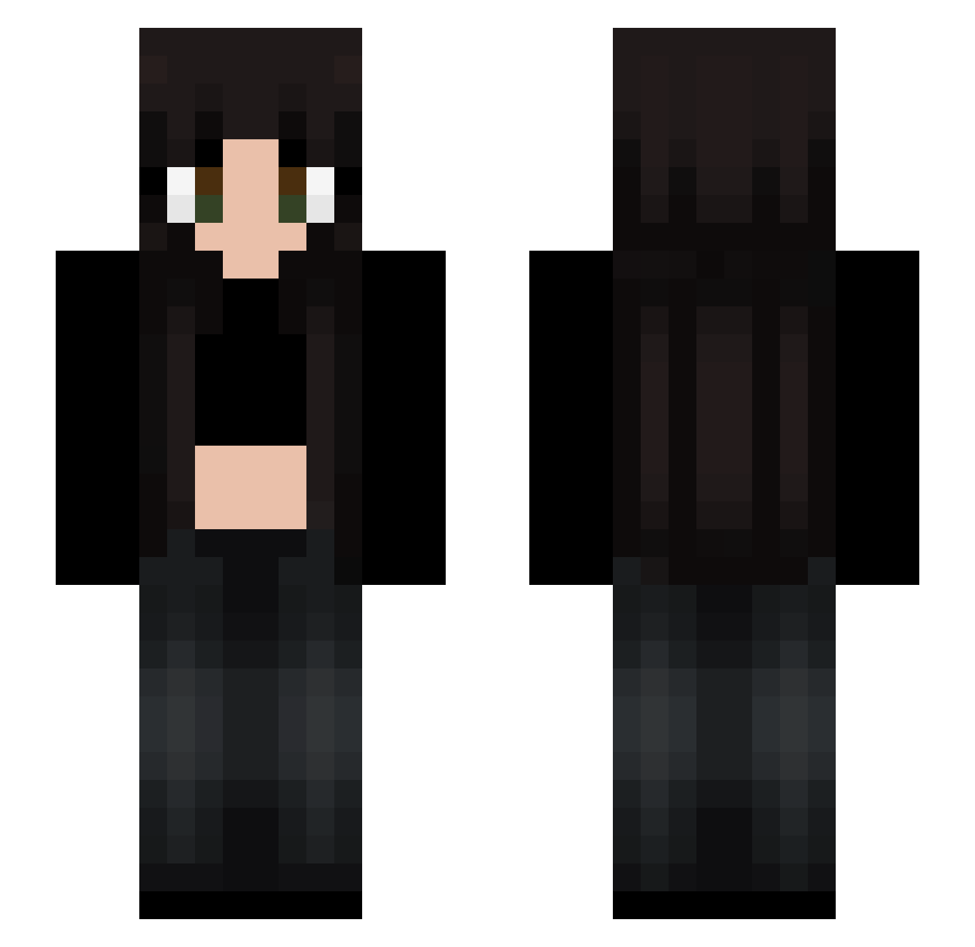 vranosik Minecraft skin, front and back view