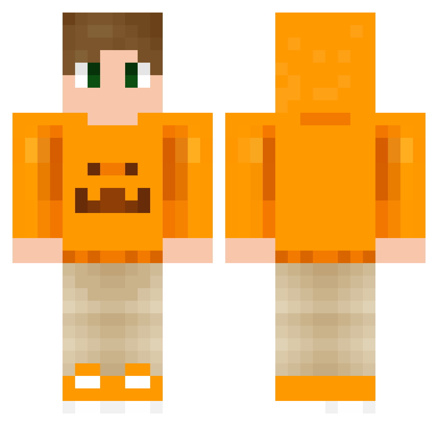 z3rdax Minecraft skin, front and back view